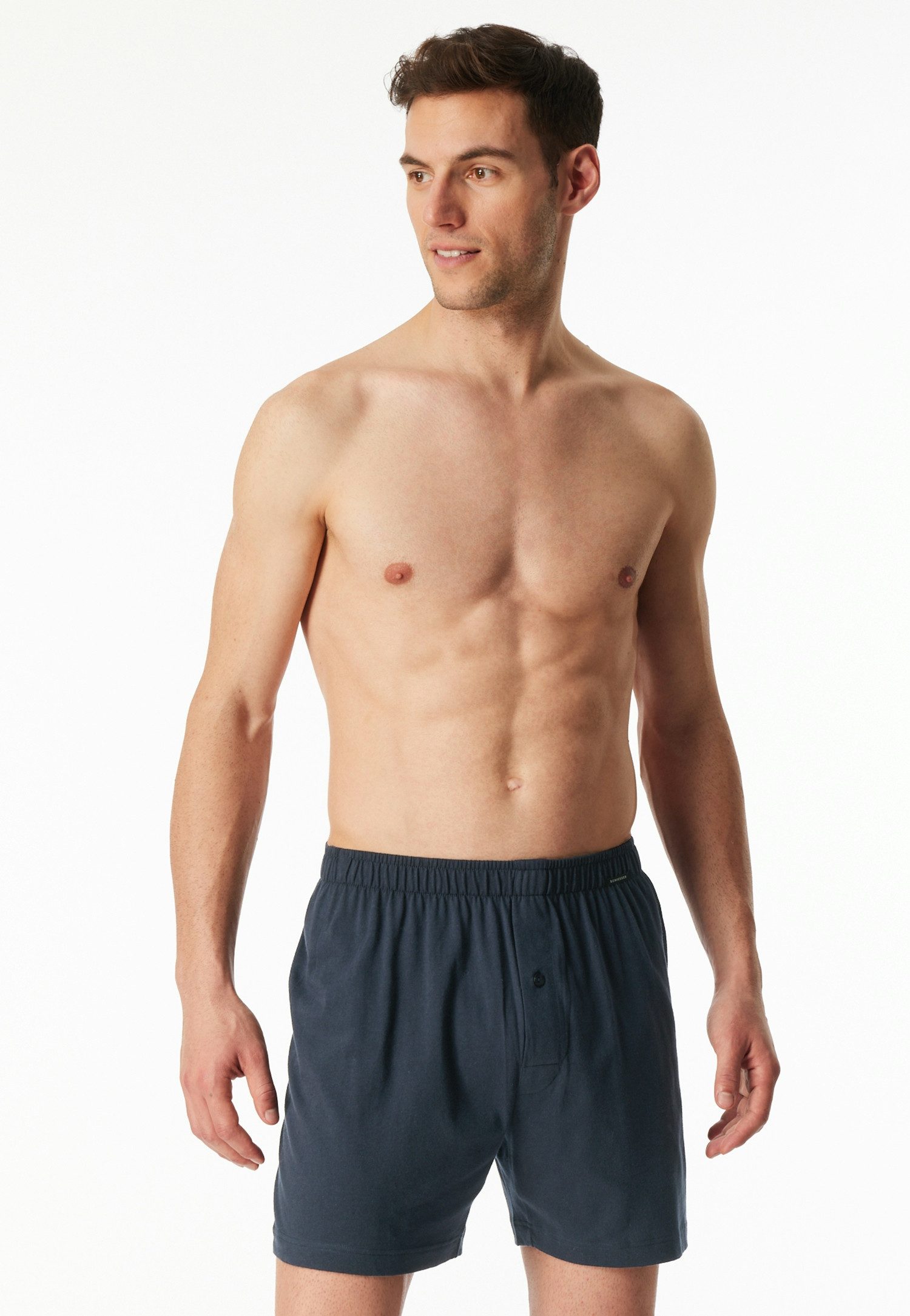 Schiesser Boxershorts mit Knopf (8er Vorteilspack) 100% natürliche Baumwoll-Qualität