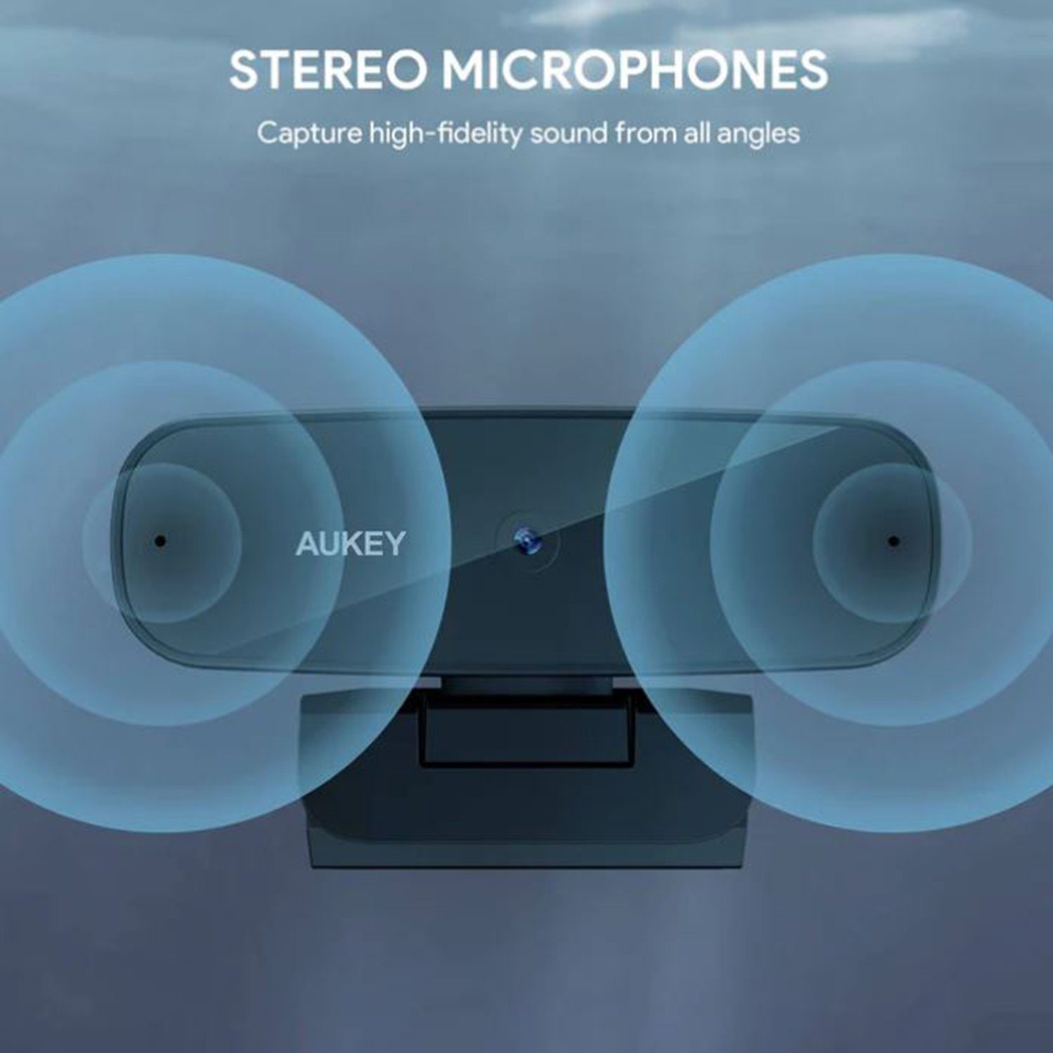 AUKEY PC-W3S Webkamera 1080p USB Webcam (Full HD, Autofokus, Plug and Play, Windows, Mac)