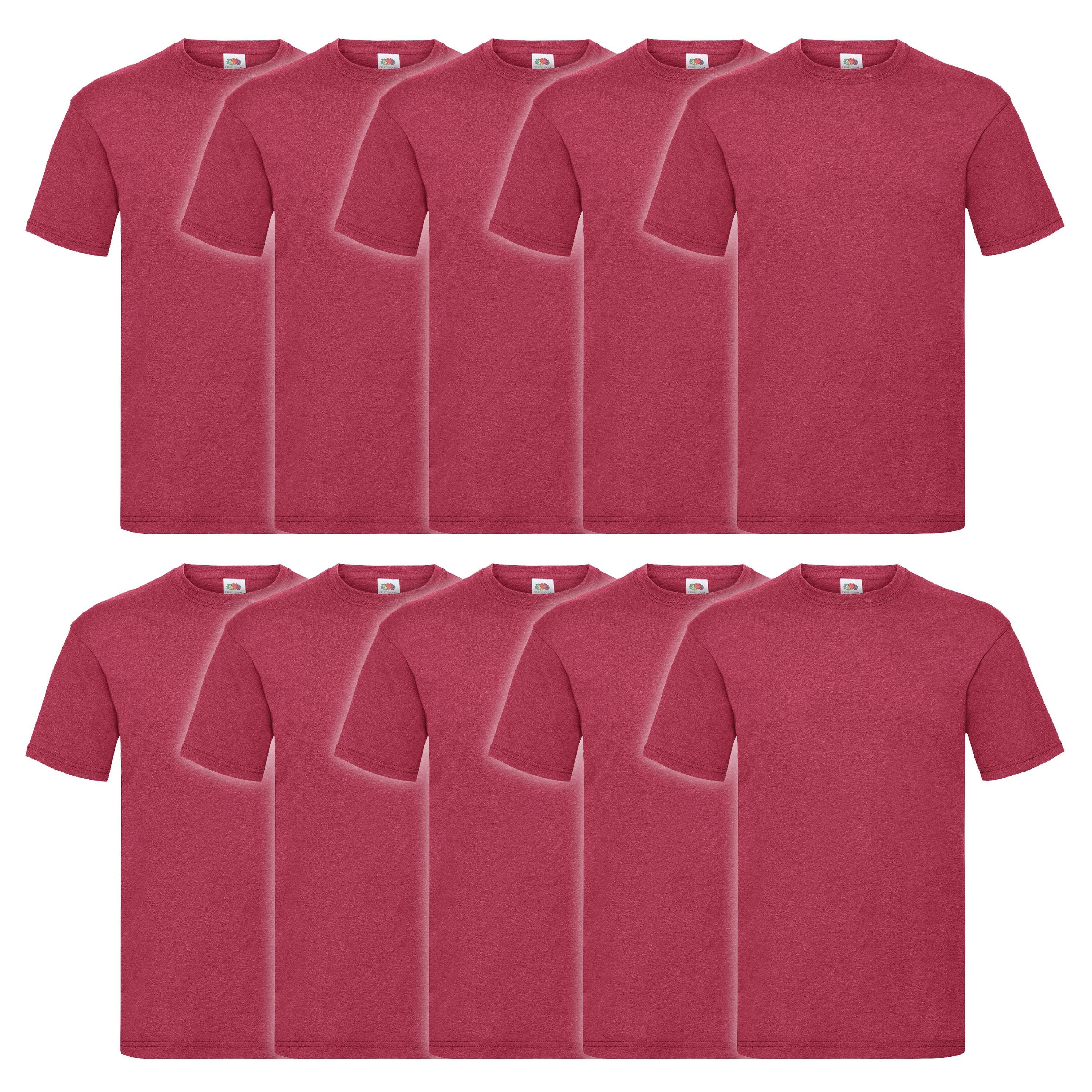Rundhalsshirt Fruit of the Loom Valueweight T 10er Pack