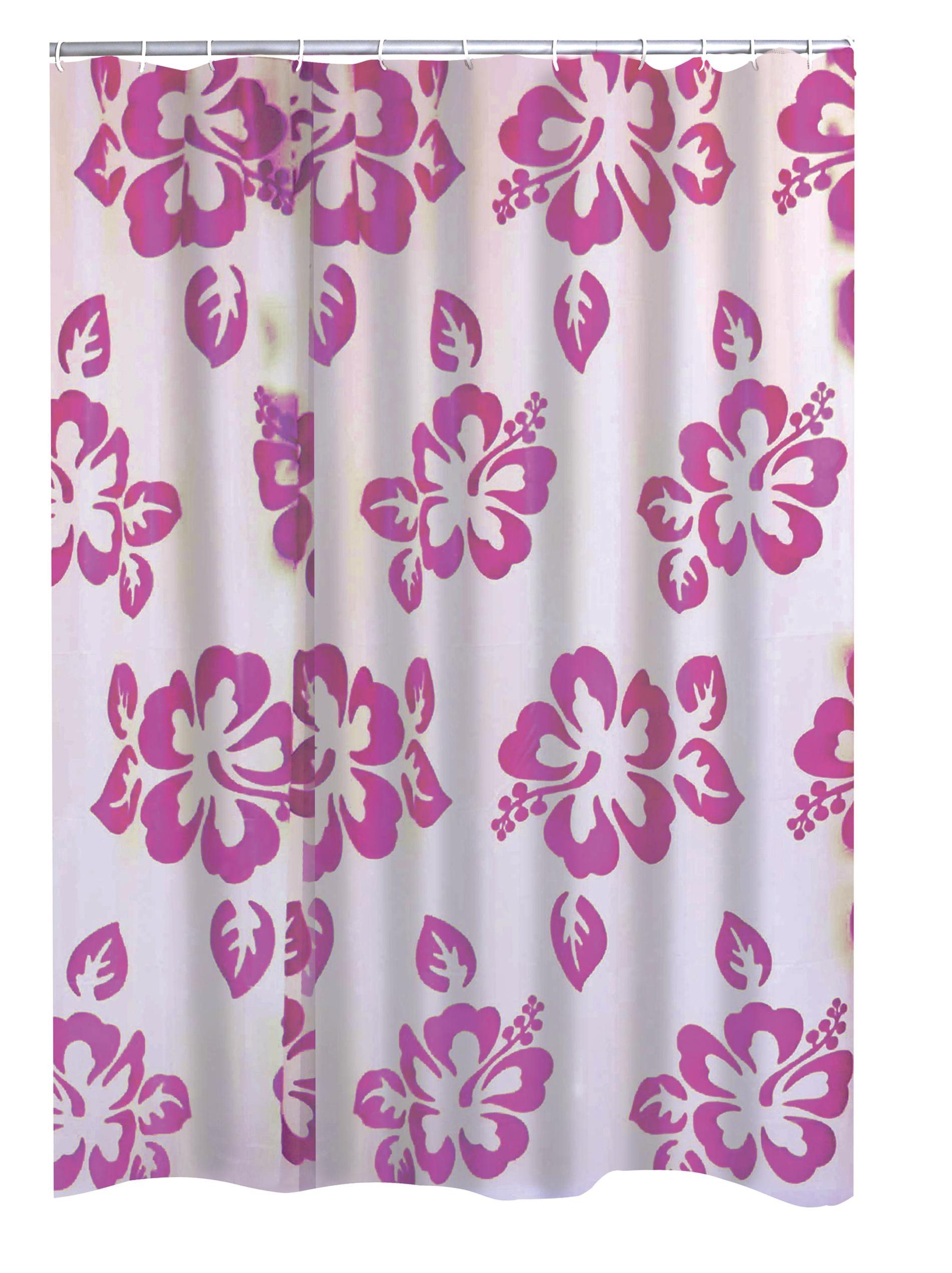 Ridder Duschvorhang Flowerpower Semitransparent-rosa Breite 180 cm