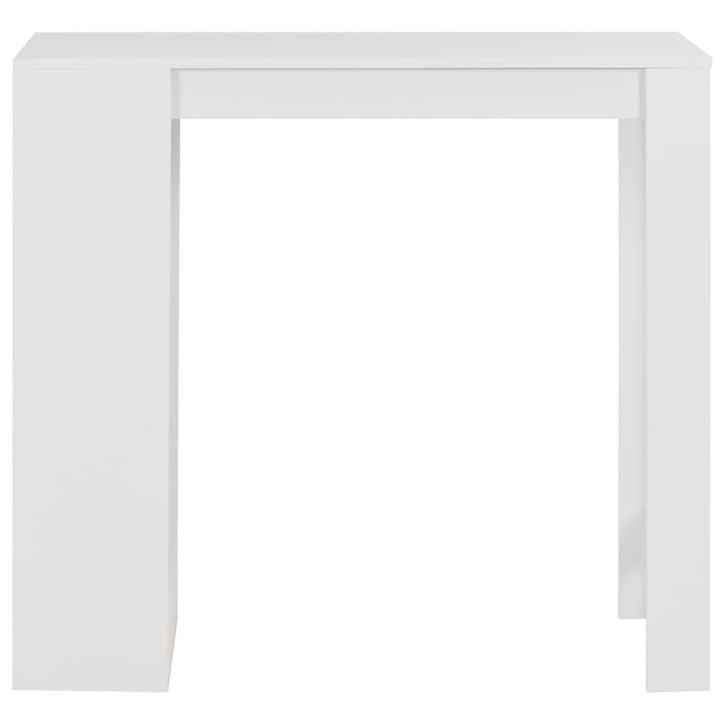 vidaXL Esstisch Bartisch mit Weiß 110x50x103 Weiß (1-St) Regal cm | Weiß