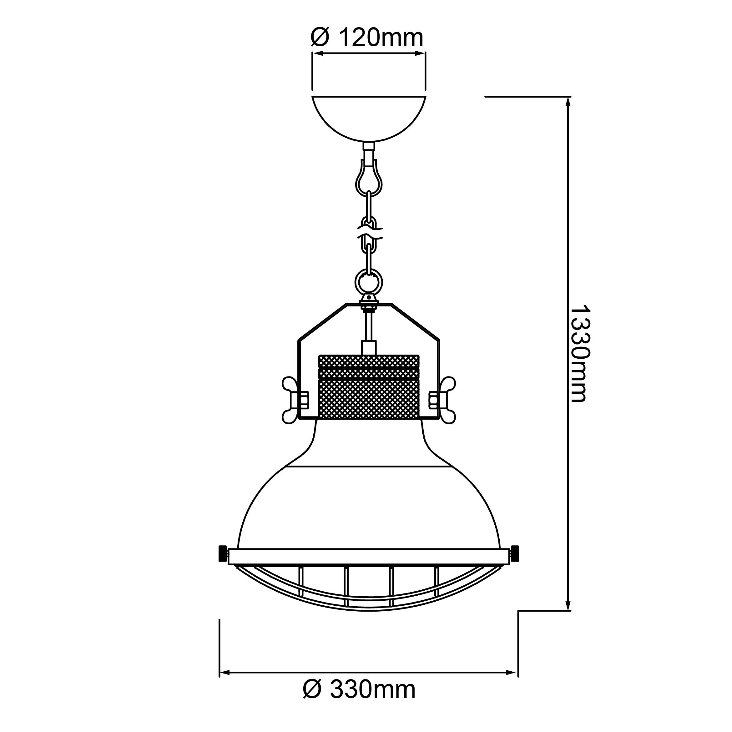 Brilliant Pendelleuchte Emma, Lampe korund g.f. 1x Pendelleuchte schwarz E27, 33cm Emma A60, 40W