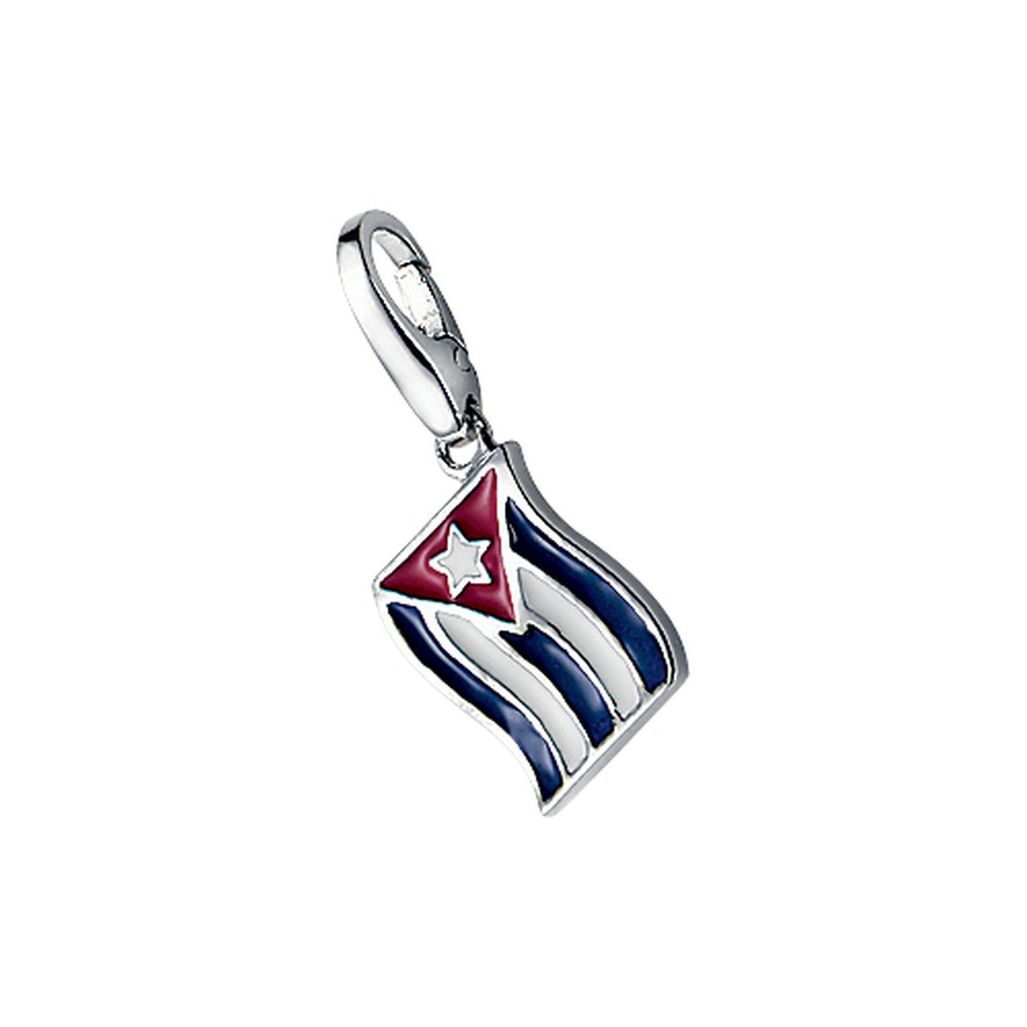 GIORGIO MARTELLO MILANO Charm-Einhänger Kuba-Flagge, Silber 925