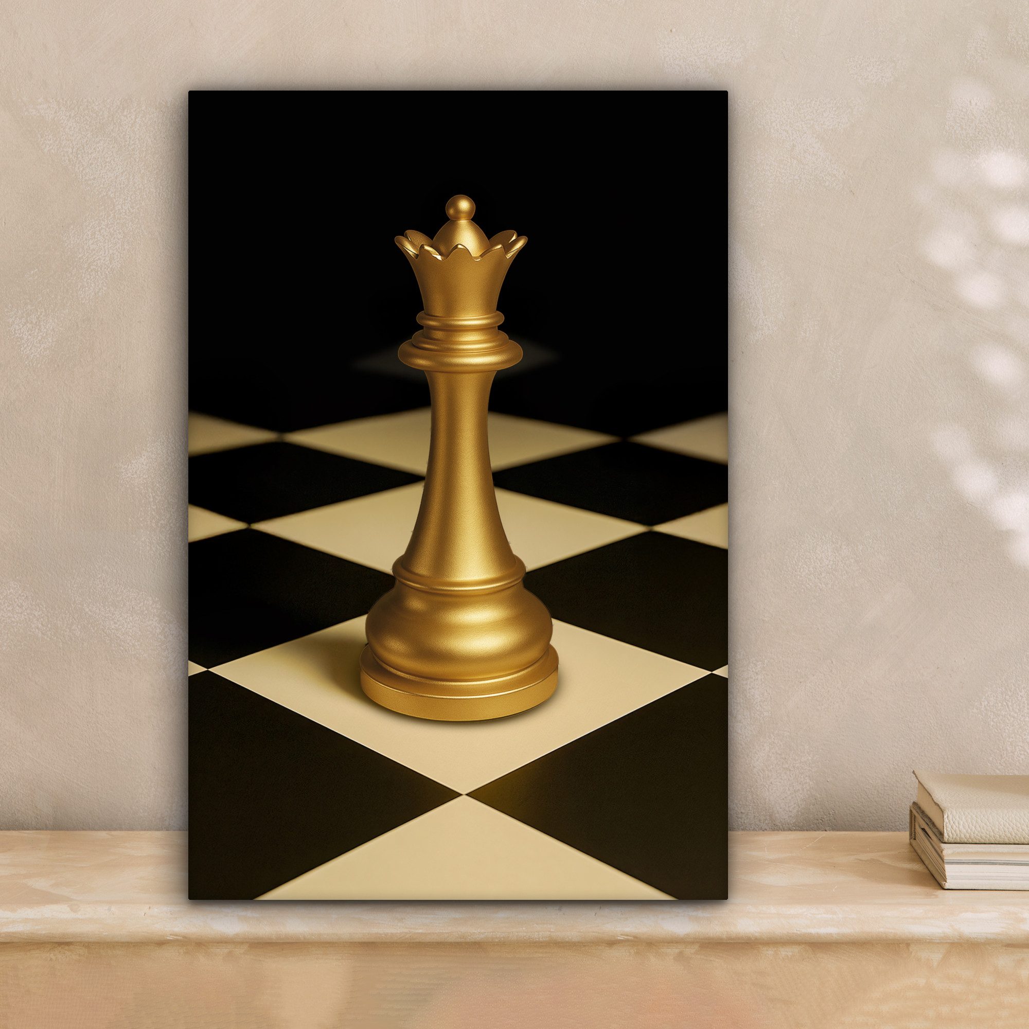 OneMillionCanvasses® Leinwandbild Dame - Schachfigur - günstig online kaufen