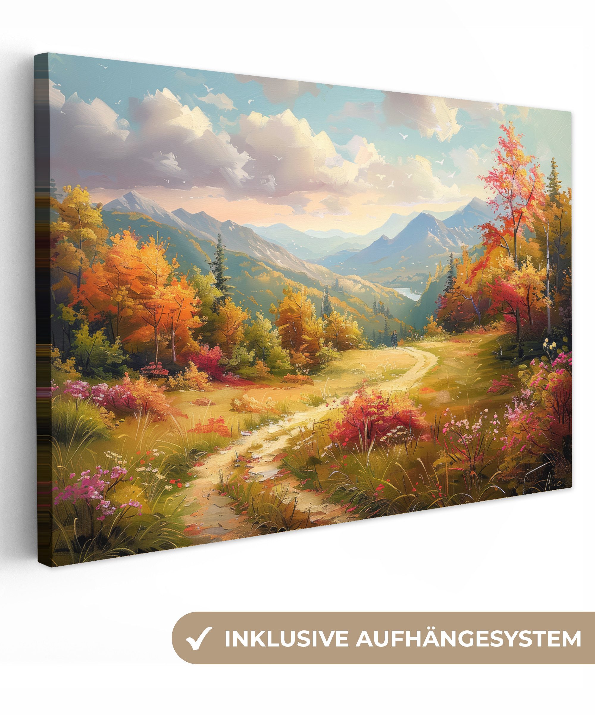 OneMillionCanvasses® Leinwandbild Landschaft - Illustration - Natur, Fotodr günstig online kaufen