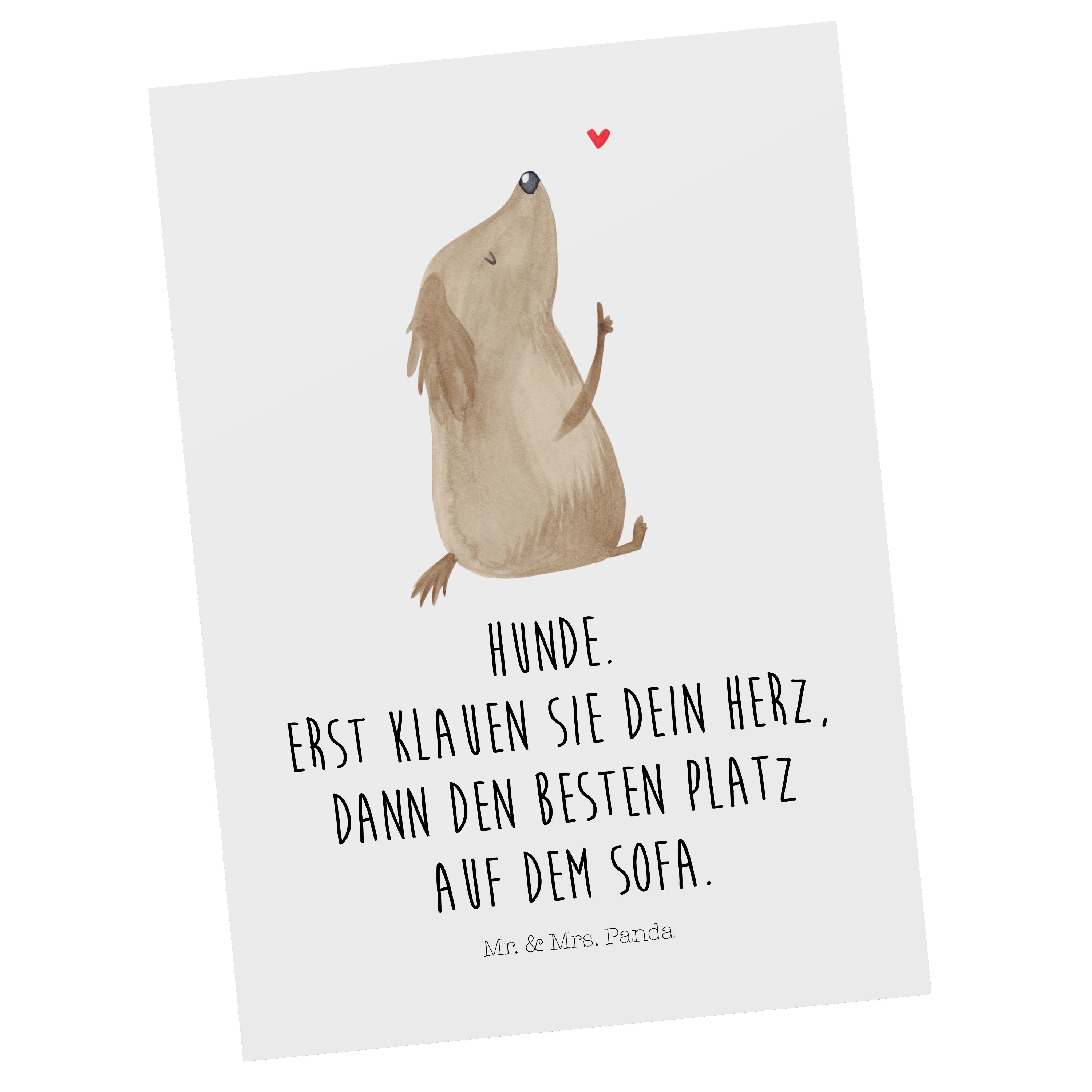 Hundeglück, Panda Hunde, Mr. Weiß Dankeskarte, - Postkarte Hundemo Hund Mrs. & Geschenk, Liebe -