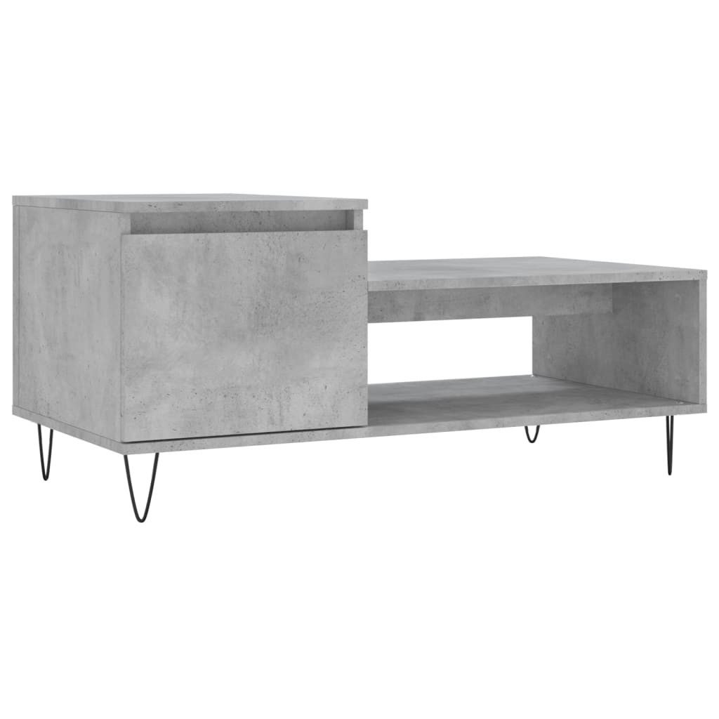 Couchtisch Couchtisch Betongrau 100x50x45 cm Holzwerkstoff
