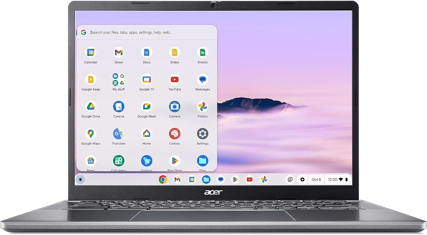 Acer Chromebook Plus 514 Touchscreen CB514-3H Chromebook (35,56 cm/14 Zoll, AMD Ryzen 3 7320C, AMD Radeon 610M, 256 GB SSD, 8GB RAM, WiFi 6, KI Webcam, IPS, bis 4,10 GHz Turbo)