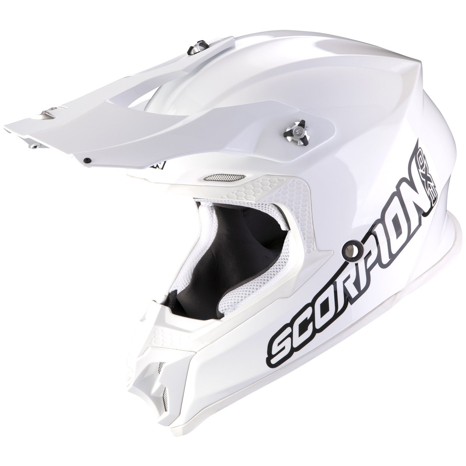 Scorpion Exo Motorradhelm Scorpion VX-16 Evo Air Solid Crosshelm Weiss / Weiss (1er Set), crosshelm