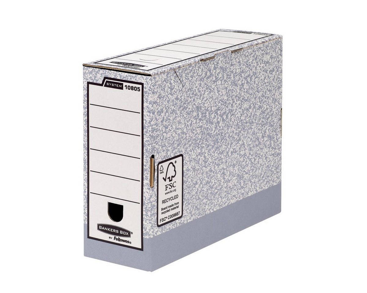 Thumbnail - FELLOWES Archivcontainer Bankers Box Archivschachtel System 1080501 grau/weiß
