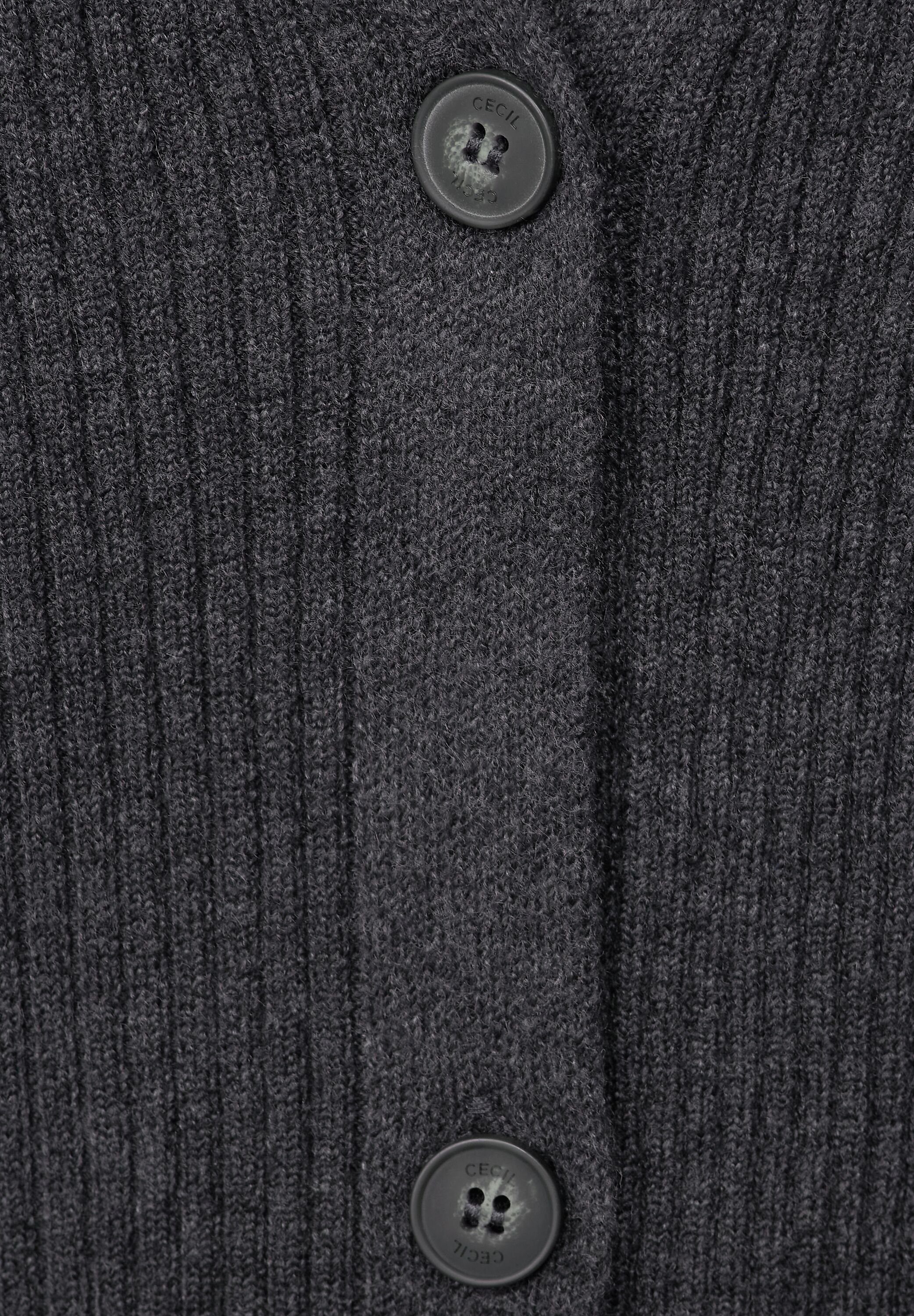 melange grey Cardigan softem Materialmix aus graphit Cecil