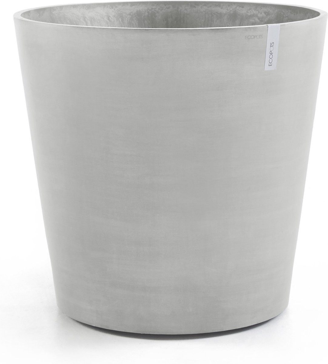 ECOPOTS Blumentopf Amsterdam Wheels 60 - Weiß-Grau - Ø60 x H56 cm (1 St)