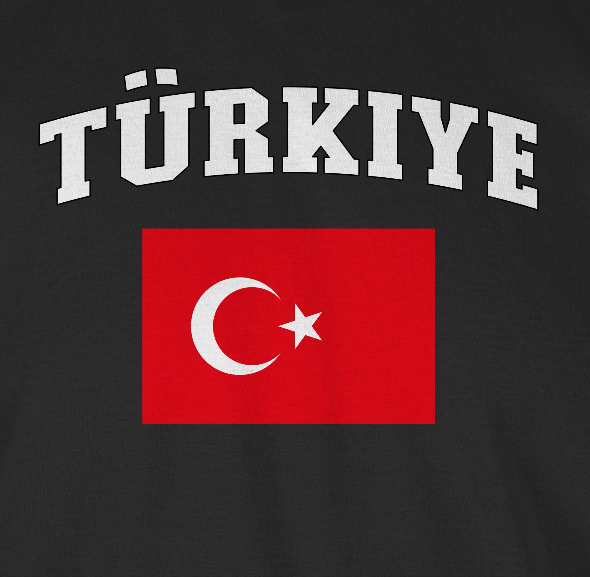 Shirtracer T-Shirt Türkiye Schriftzug mit Flagge, Türkei, Turkey, Türkisch 2026 Fussball WM Fanartikel