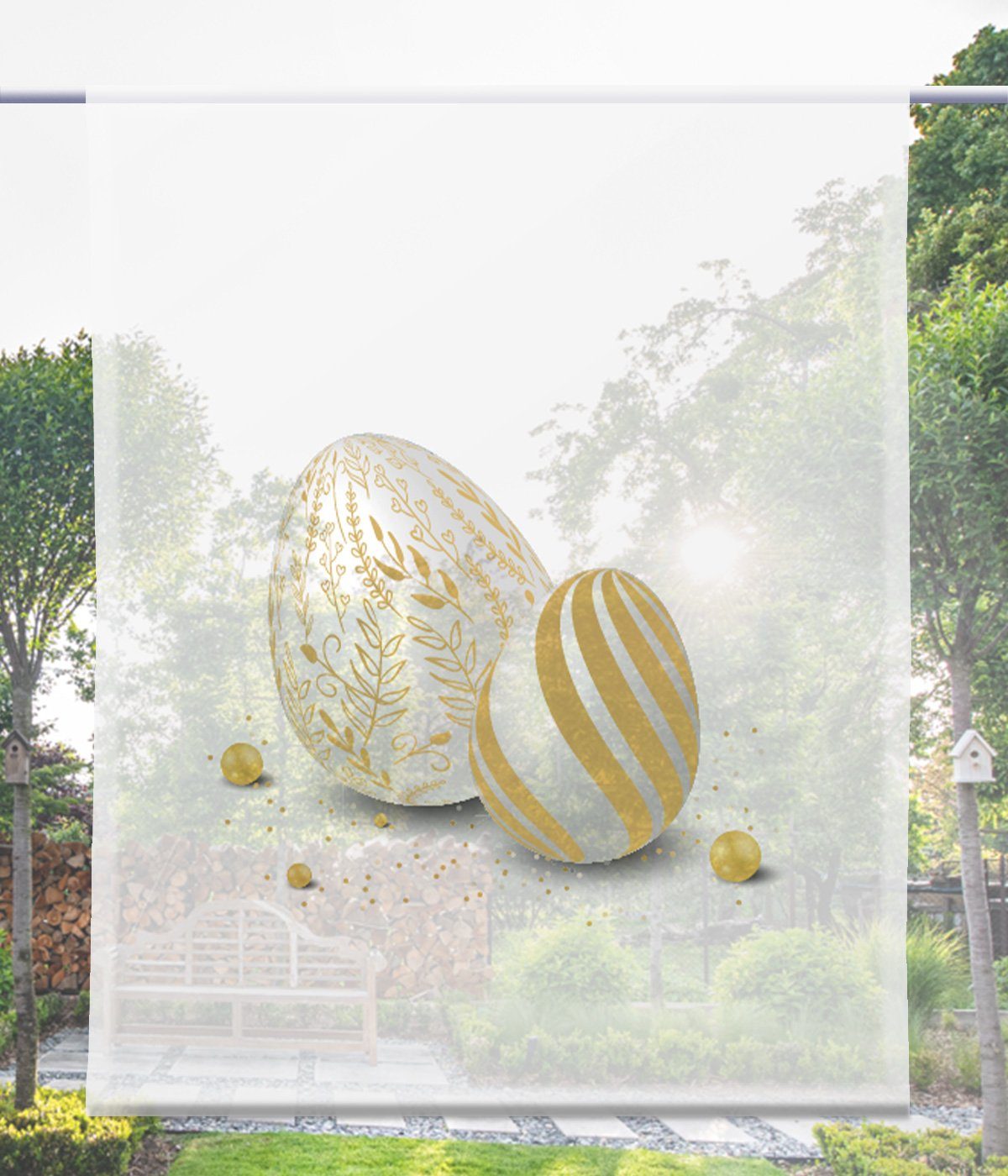 gardinen-for-life Scheibengardine Ostern moderna Xtra gold günstig online kaufen