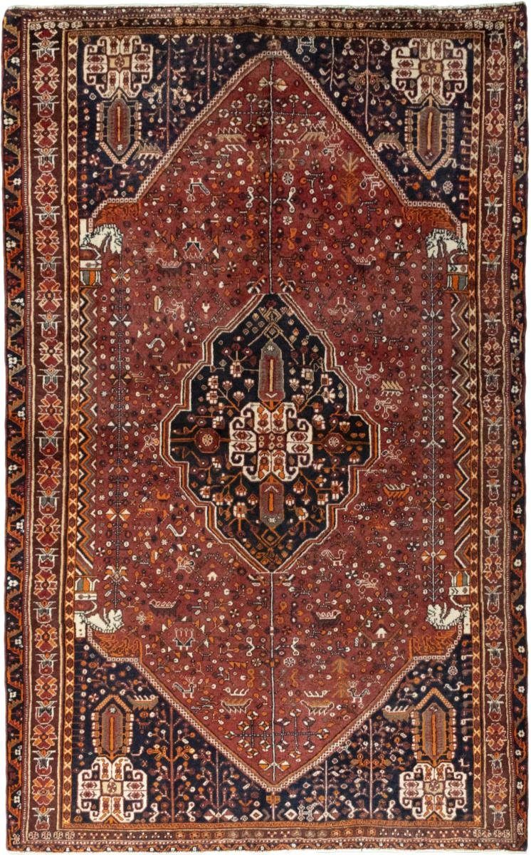 Orientteppich Shiraz 150x246 Handgeknüpfter Orientteppich / Perserteppich, Nain Trading, rechteckig, Höhe: 10 mm