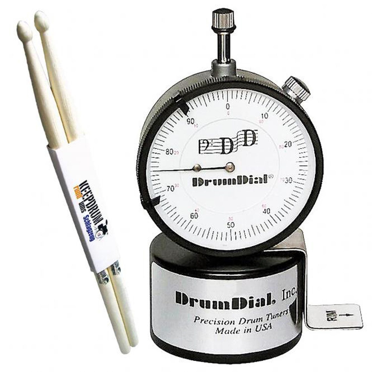 Schlagzeug Drum Dial Stimmgerät DD mit Schlagzeugstöcken