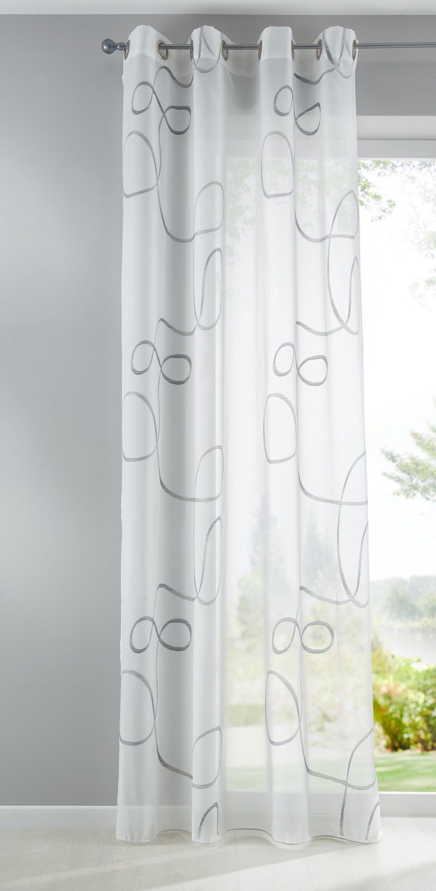 Gardinenbox Vorhang (1 St), Ösen, transparent. Reduzierter Preis € 10,99. Unverbindliche Preisempfehlung € 33,99