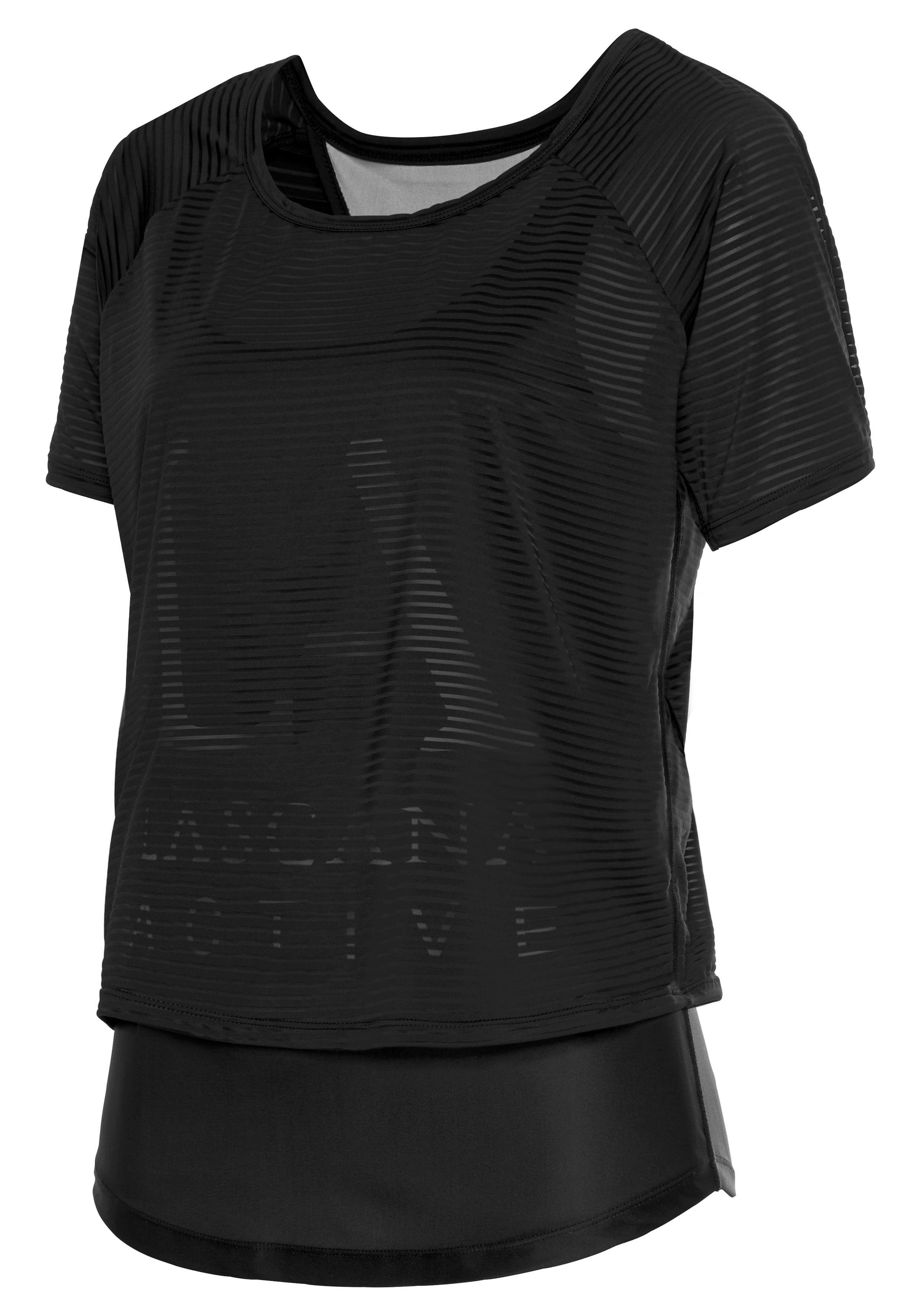 LASCANA ACTIVE Funktionsshirt 2 in 1 T-Shirt im Layer-Design