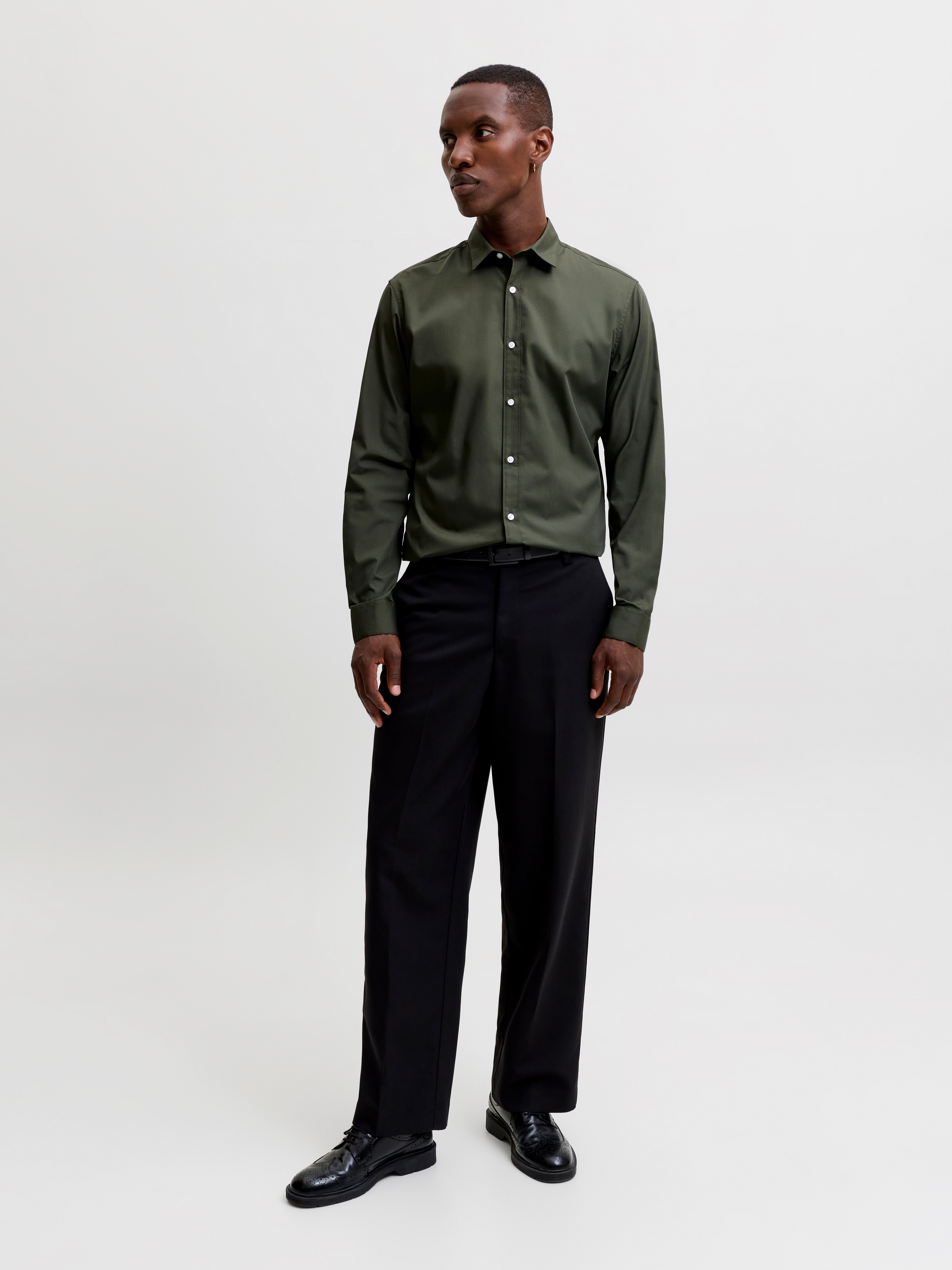 Jack & Jones Langarmhemd JJJOE SHIRT LS PLAIN Materialmix, slim fit – Bild 5 von 5