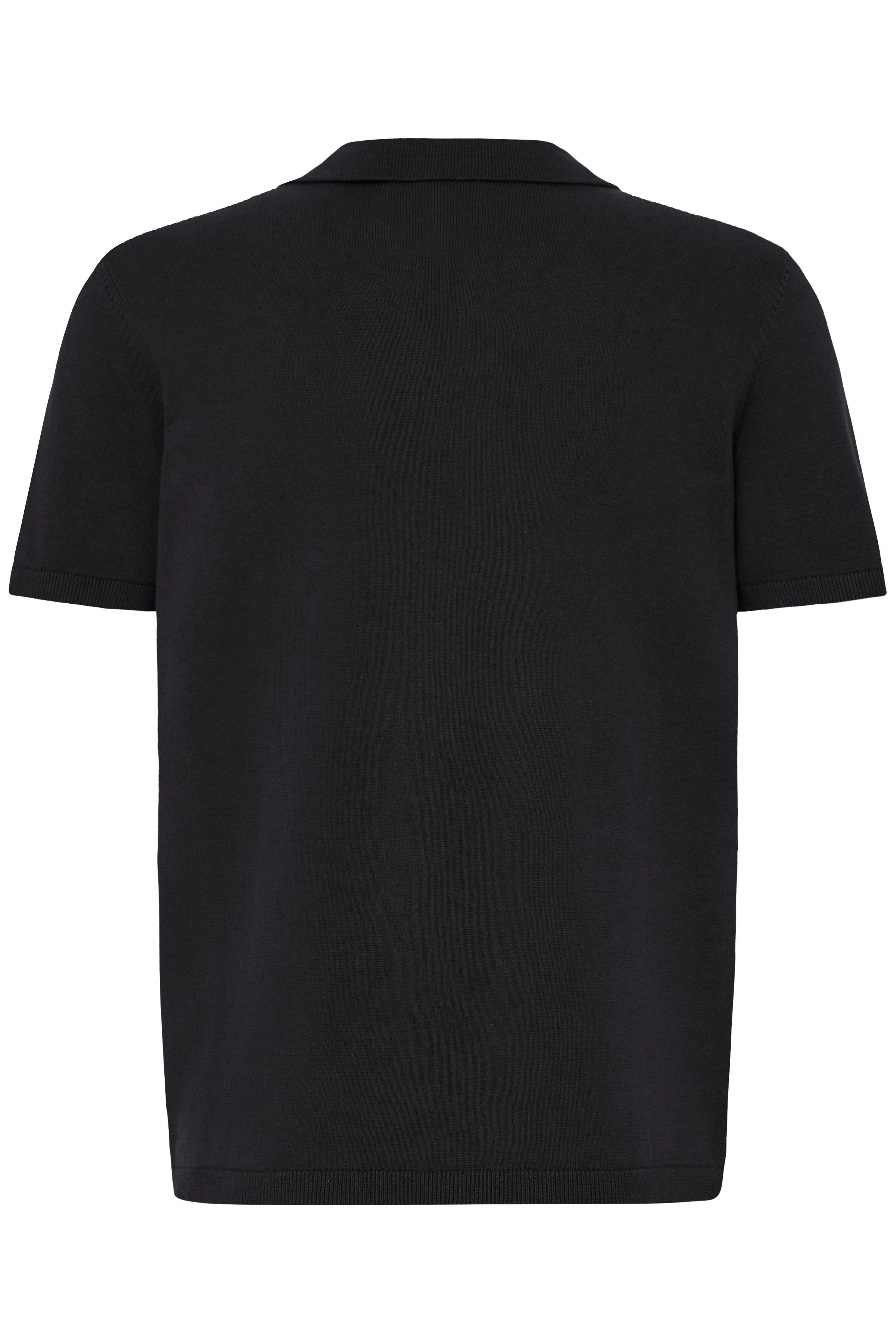 Blend Polokragenpullover BHBARON SPLIT POLO PPNOOS aus Baumwolle, Regular Fit, unifarben, Kurzarm, mit V-Ausschnitt