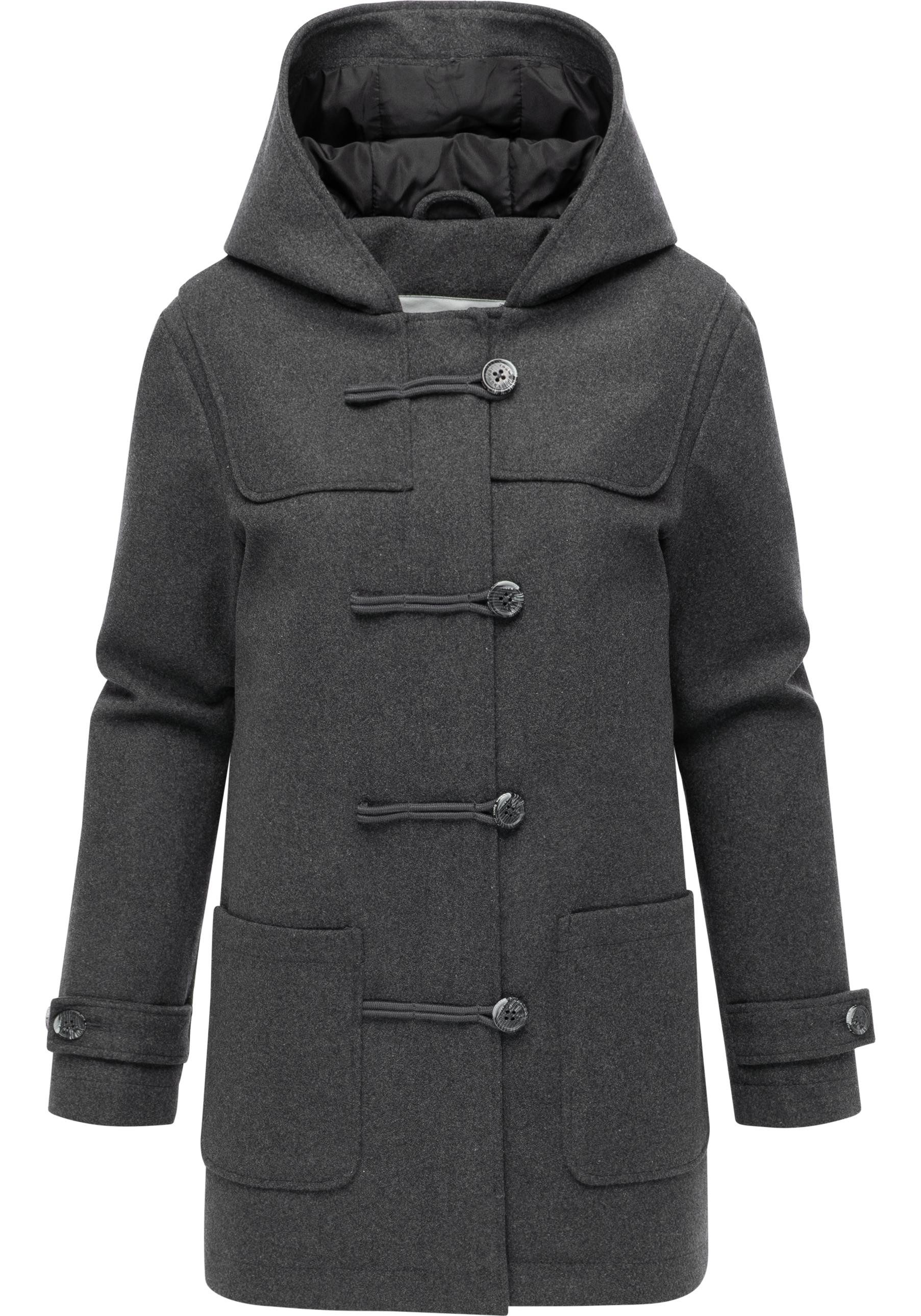 Ragwear Wintermantel Duffina YOUMODO warmer Mantel mit Knopfleiste