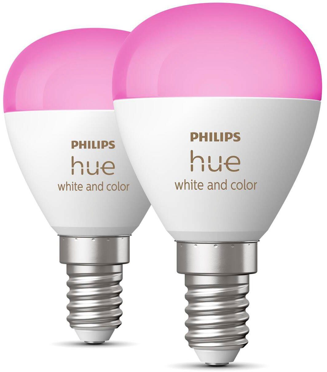 Philips Hue LED-Leuchtmittel White & Color, E14, 2 St., Farbwechsler