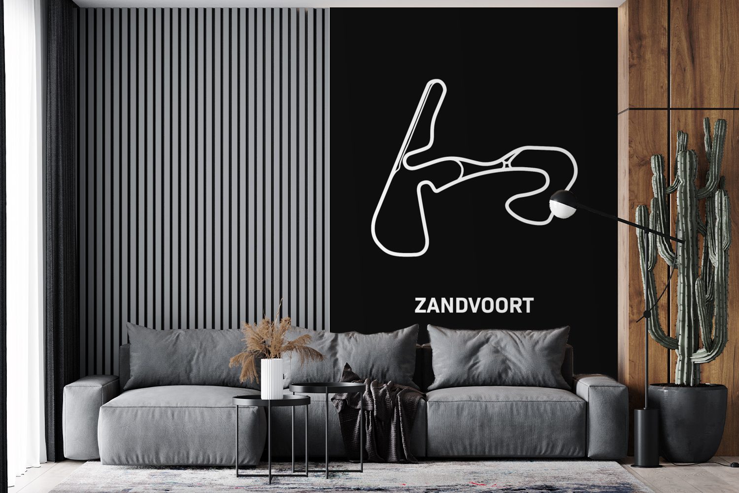 MuchoWow Fototapete Formel Matt, Montagefertig Zandvoort - Rennstrecke, - für Wandtapete Tapete Vinyl bedruckt, 1 (3 St), Wohnzimmer