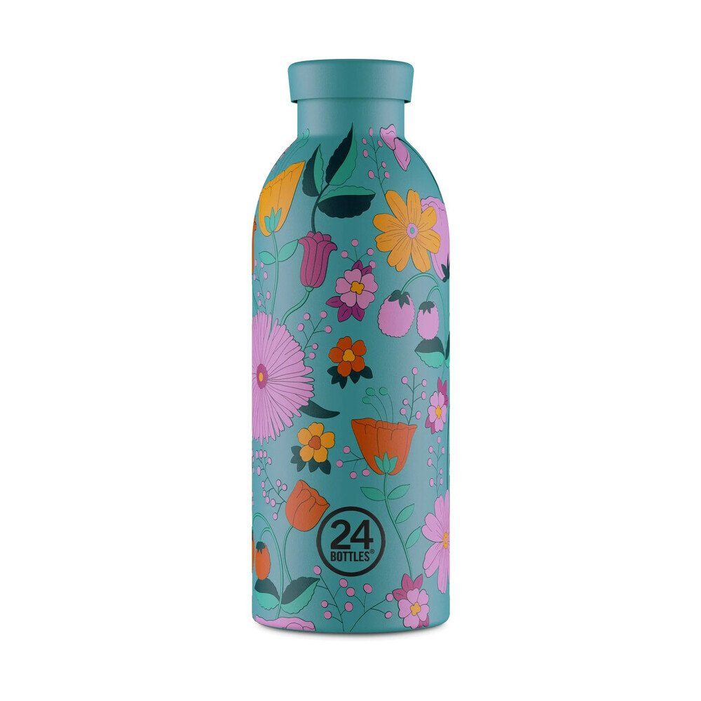 24 Bottles Thermoflasche Thermo-Trinkflasche 0,5 l Clima Bottle Bloom Bloom Green, Thermo-Trinkflasche, Ø7,3cm, Edelstahl, bunt