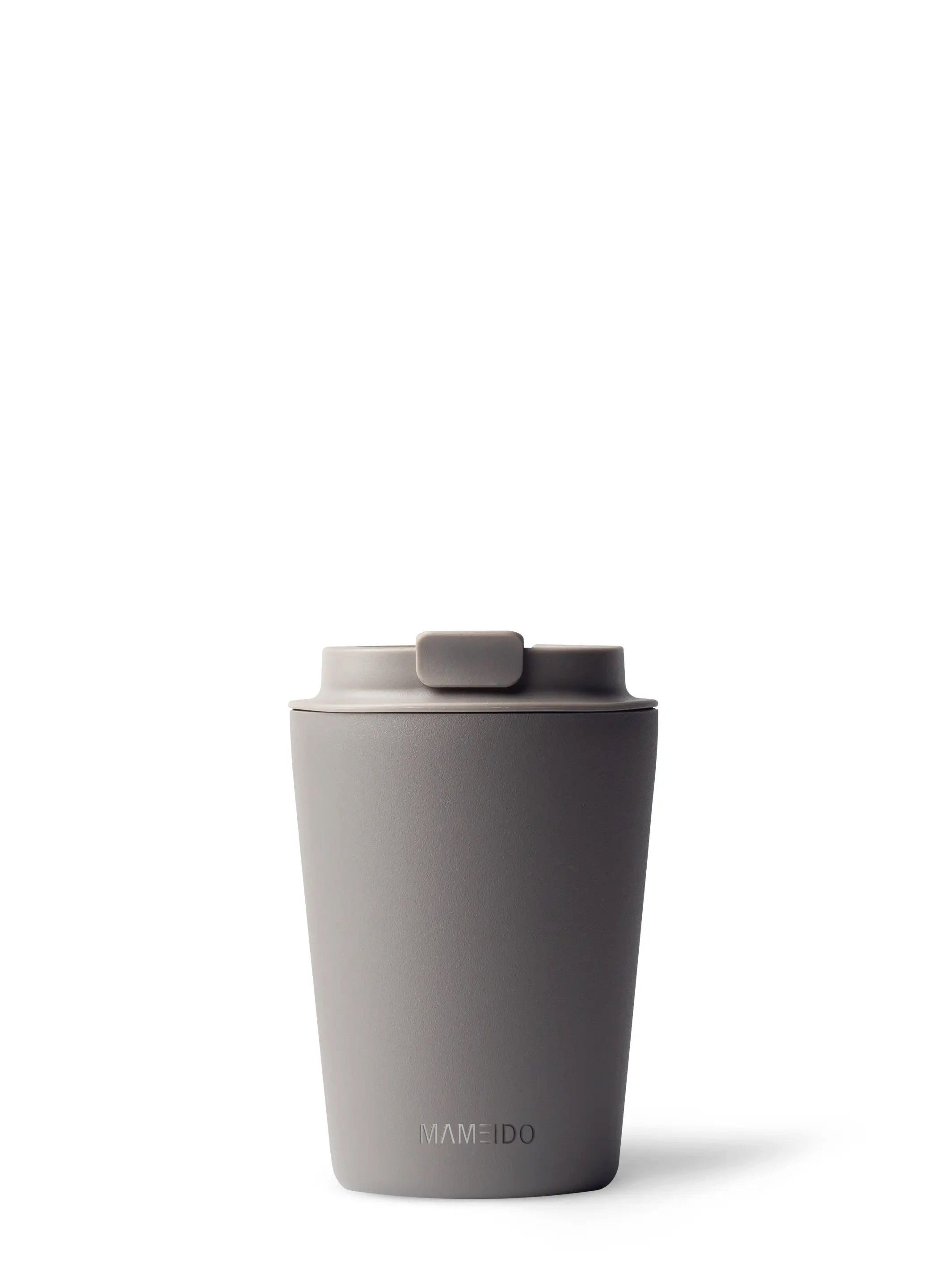 MAMEIDO Thermobecher, Edelstahl, Kunststoff, Silikon, doppelwandig isoliert, auslaufsicher in 350ml, 470ml, 700ml & 1200ml