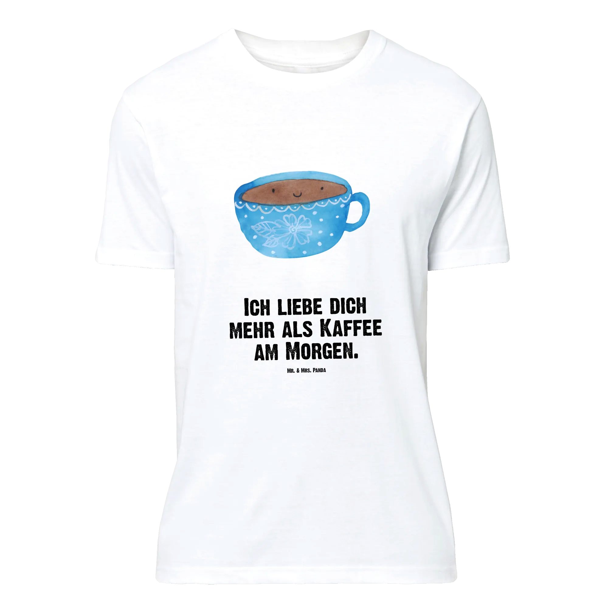 Mr. & Mrs. Panda T-Shirt Kaffee Tasse, Размер M T-Shirt, Weiß, Junggesellenabschied, Sprüche, D (Packung, 1-tlg) Sprüche Junggesellenabschied T-Shirt mit Spruch