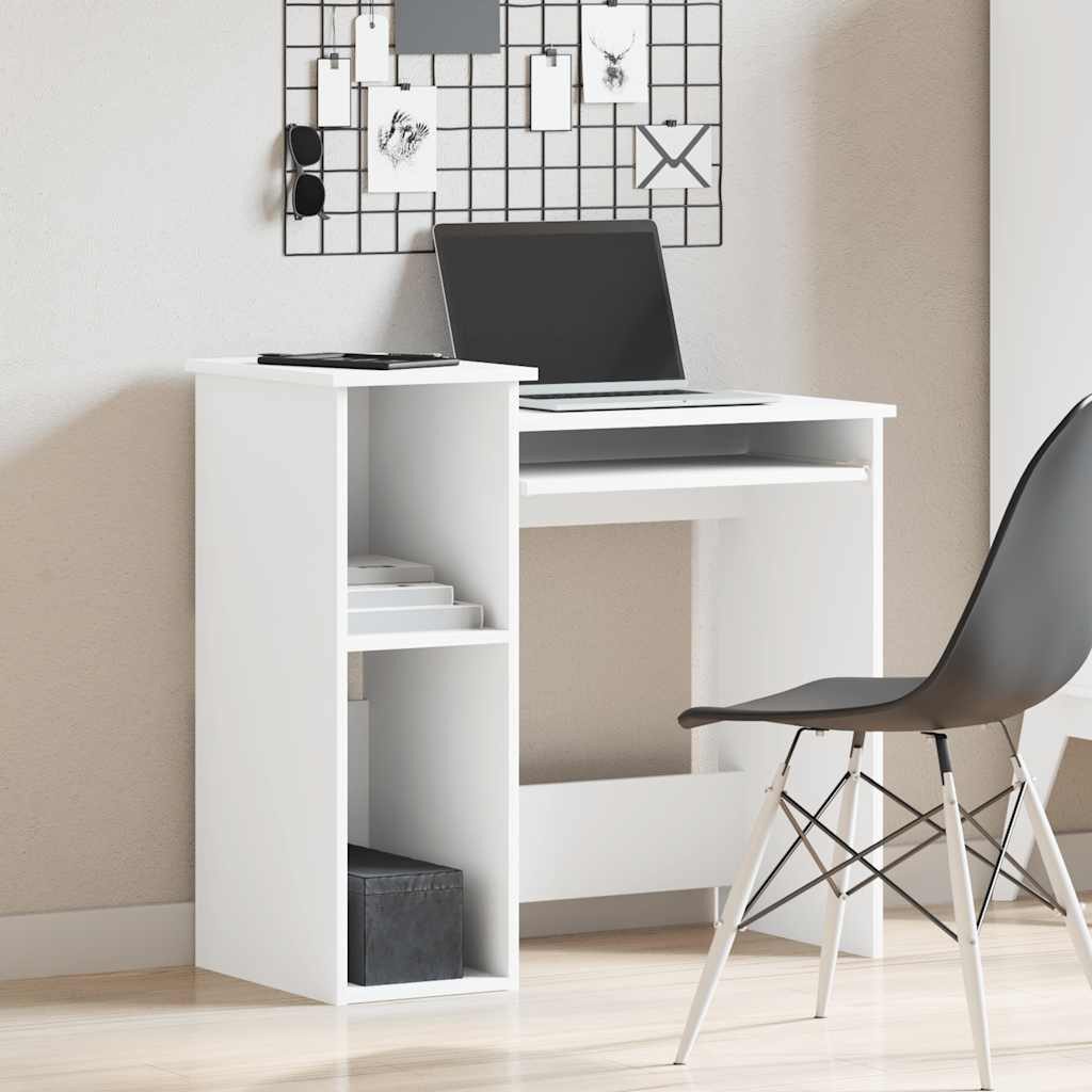 vidaXL Schreibtisch Schreibtisch mit Regalen Weiß günstig online kaufen