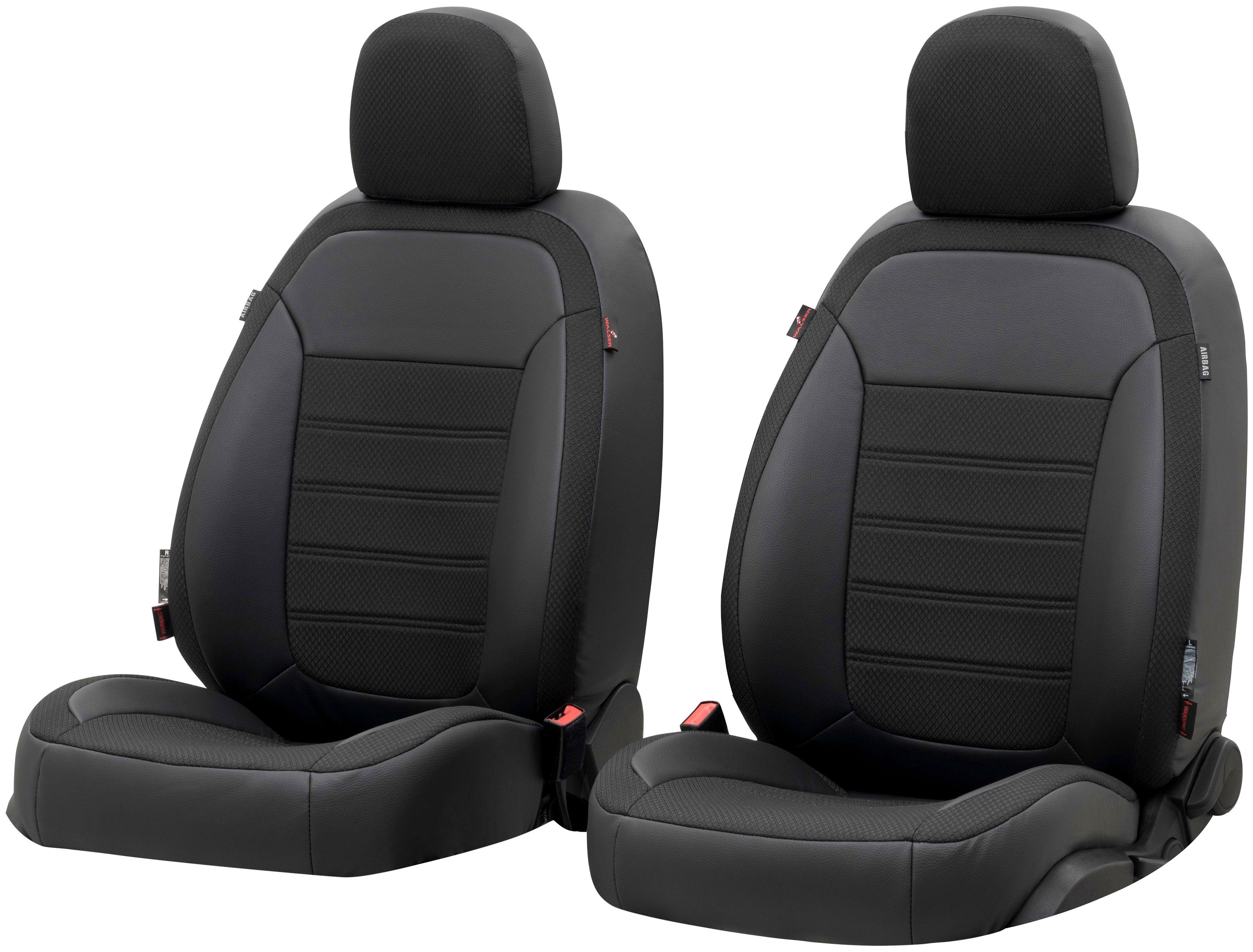 Maßgefertigte Vordersitzbezüge Kunstleder Schwarz Sitzbezüge für Ford Fiesta  Mk7