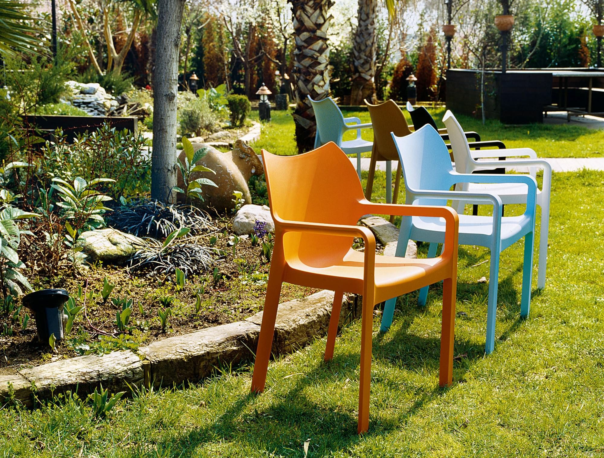 CLP Gartenstuhl Diva (4er Set, 4 St), stapelbar, wetter- und UV-beständig