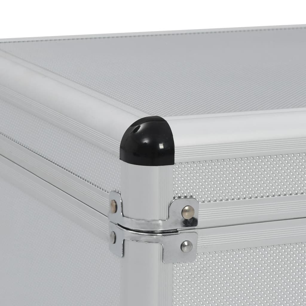 vidaXL Werkzeugbox Aufbewahrungskoffer 2 (2 St) Aluminium Silbern Stk