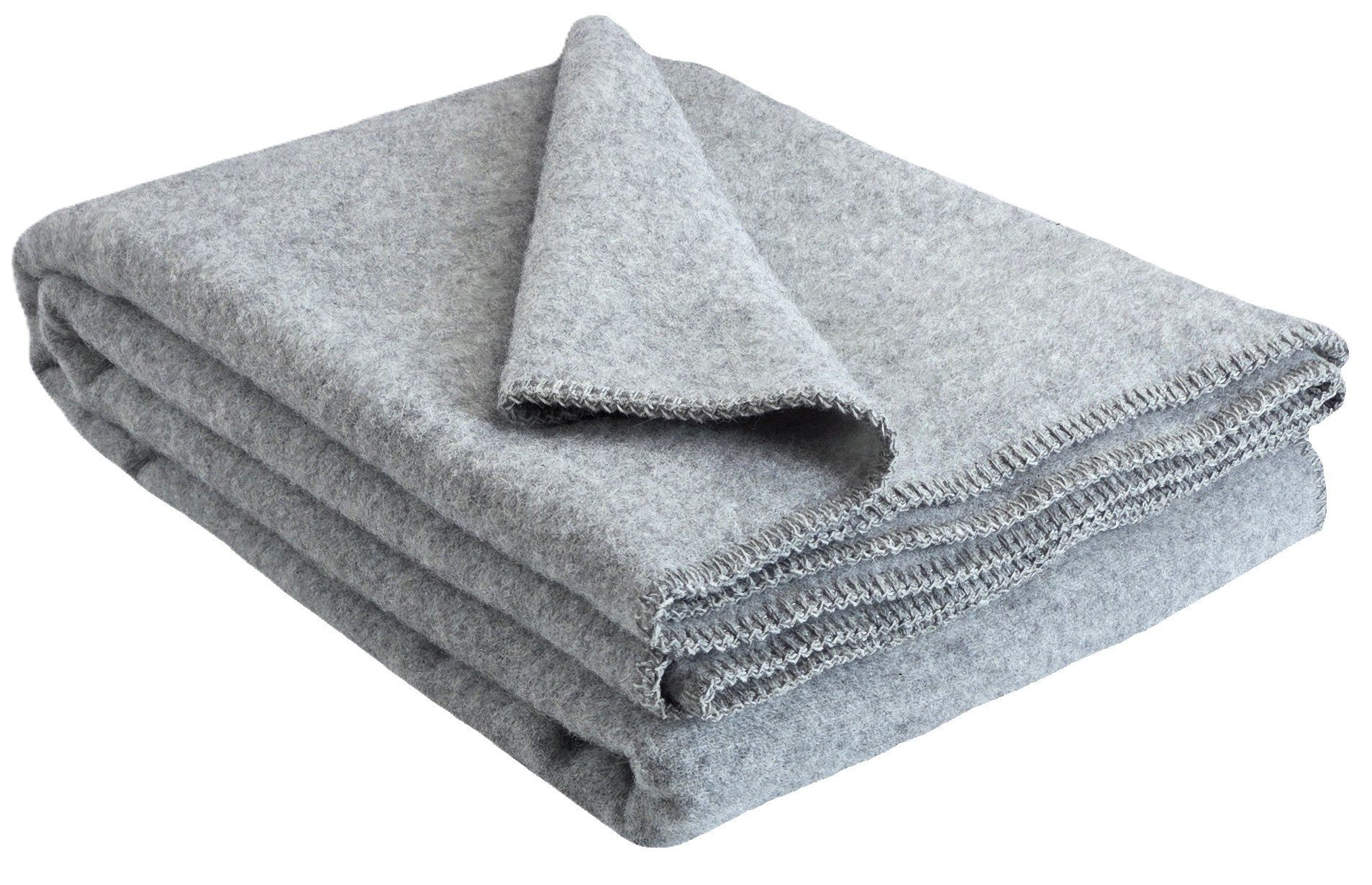 Wohndecke Wohndecke Wolldecke 100% Schurwolle 150 x 200 cm "Selva", STTS