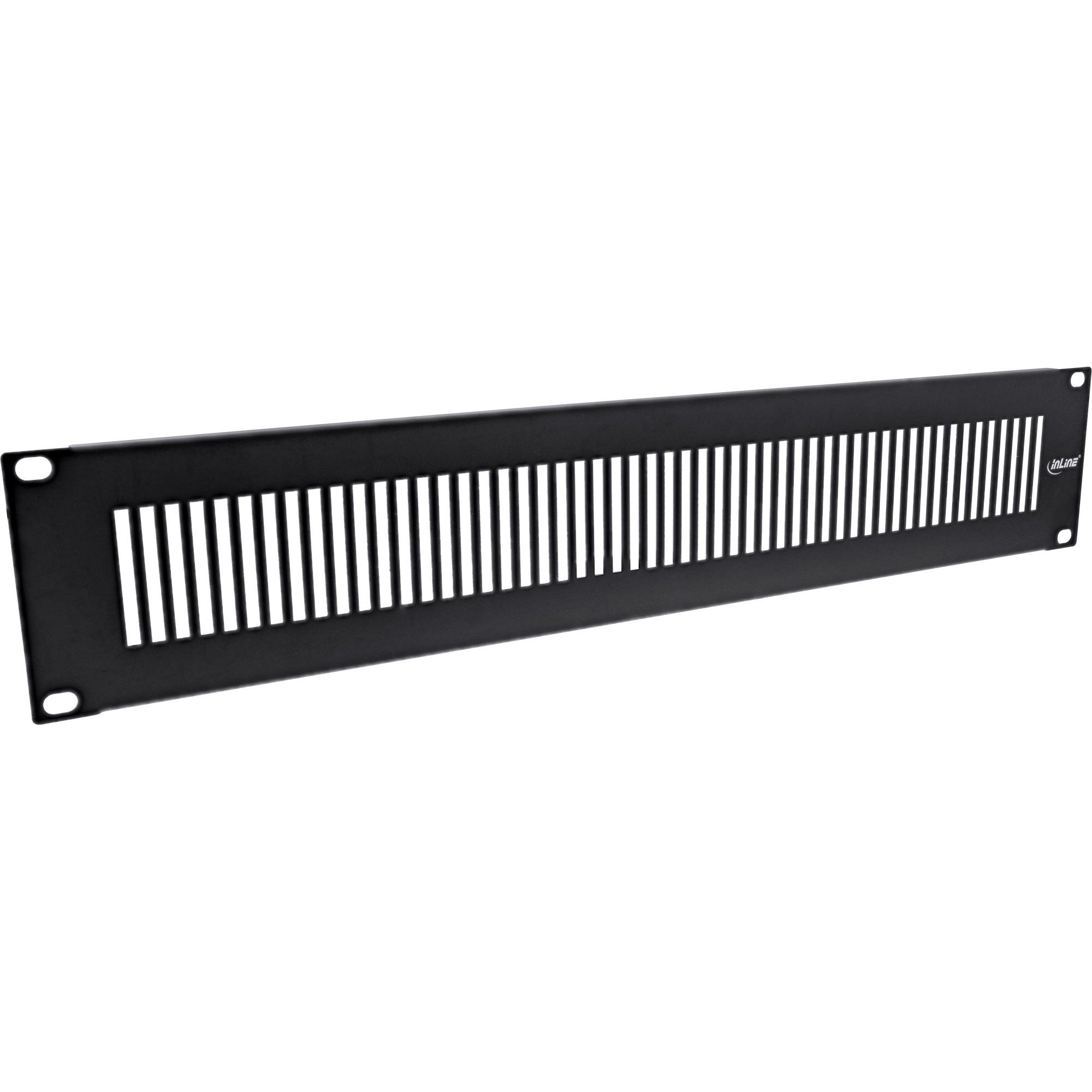 InLine® 19" Blindplatte perforiert, 2HE, RAL 9005 schwarz Netzwerk-Patch-Panel
