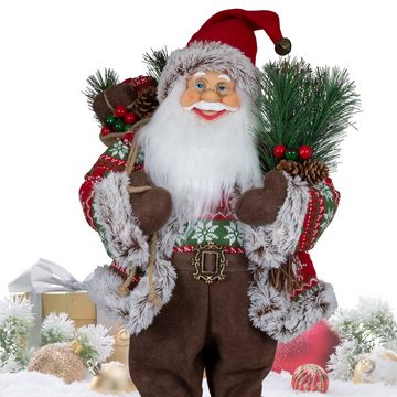 Christmas Paradise Weihnachtsmann Magnus, 4 Größen (30-80cm) (Deko Figur, 1 St), rot-braun