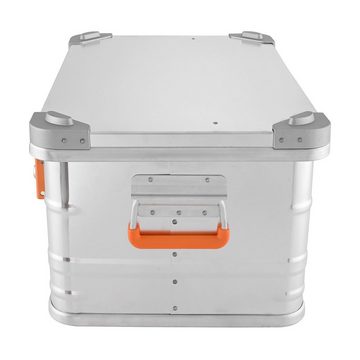 ALUBOX Aufbewahrungsbox Alukiste Tranportbox mit Stapelecken Premium E-Serie (47 Liter), inkl. Schlösser