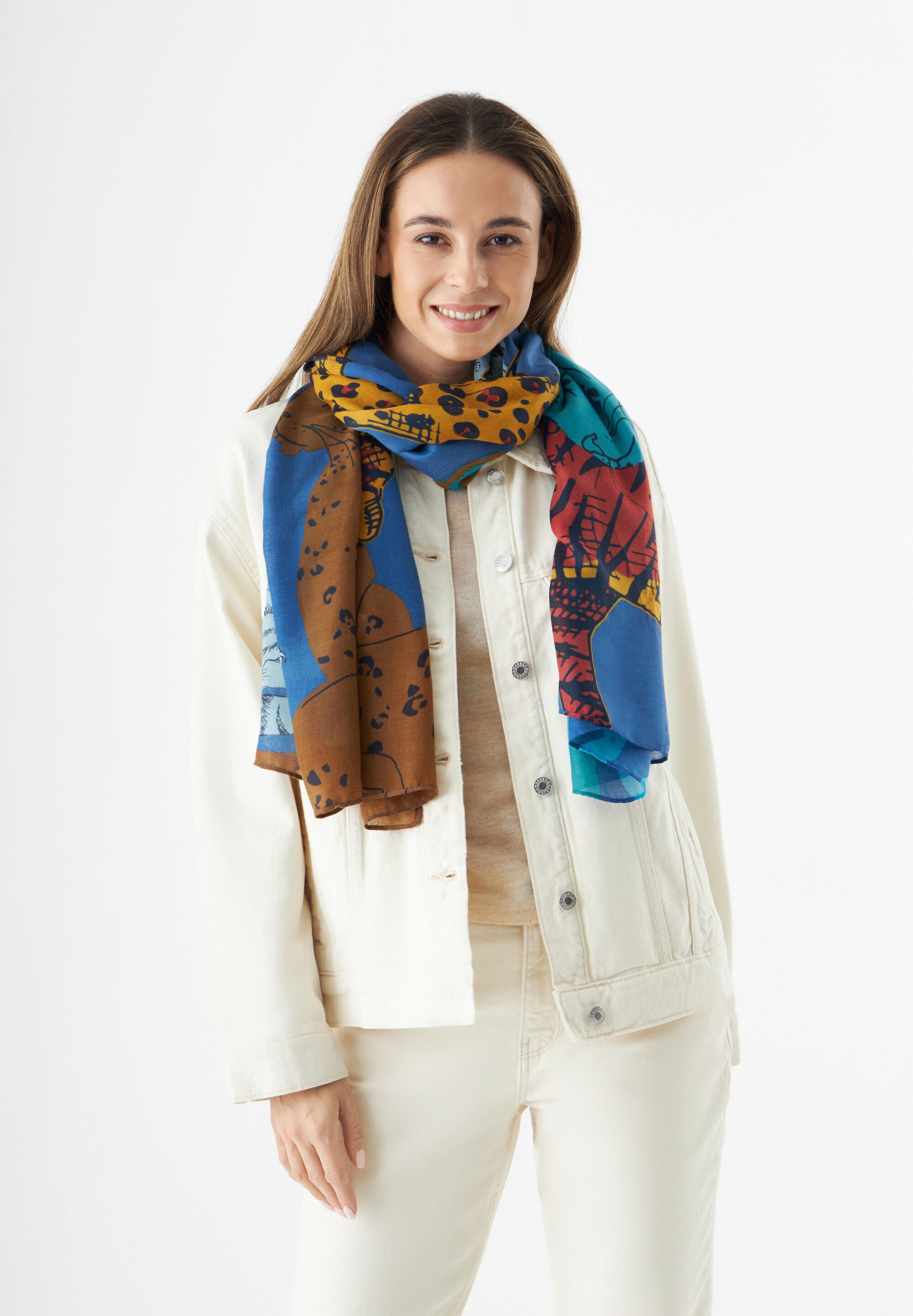 Codello Modeschal, (1-St), Plakative Leo- und Tiger-Motive