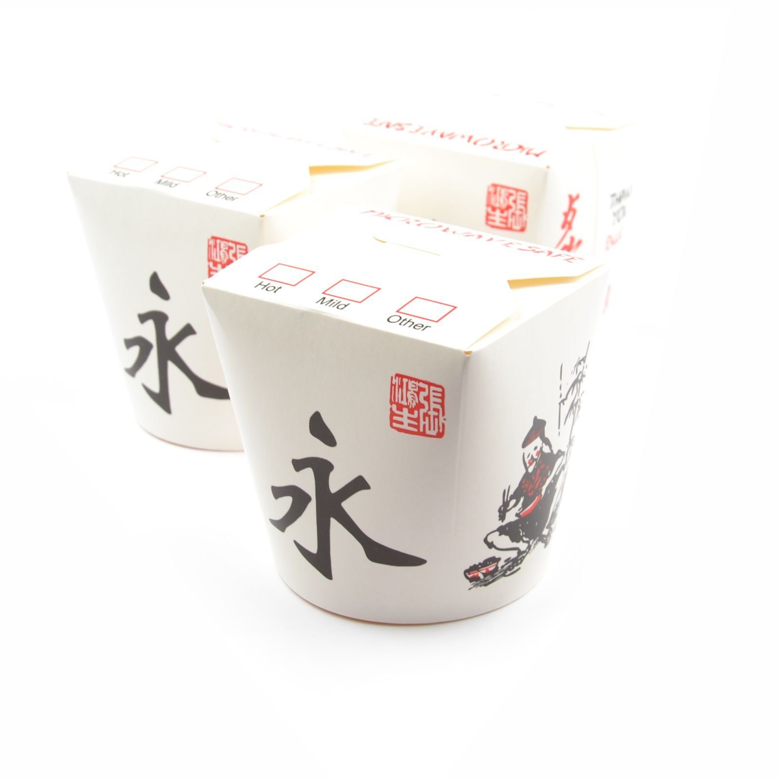 Lunchbox 500 Stück Asiaboxen mit Motiv "Thank You Enjoy", 750 ml (26 OZ), Faltbox Dönerboxen Pomdöner Kebab Box Foodboxen Döner To Go Snackbox