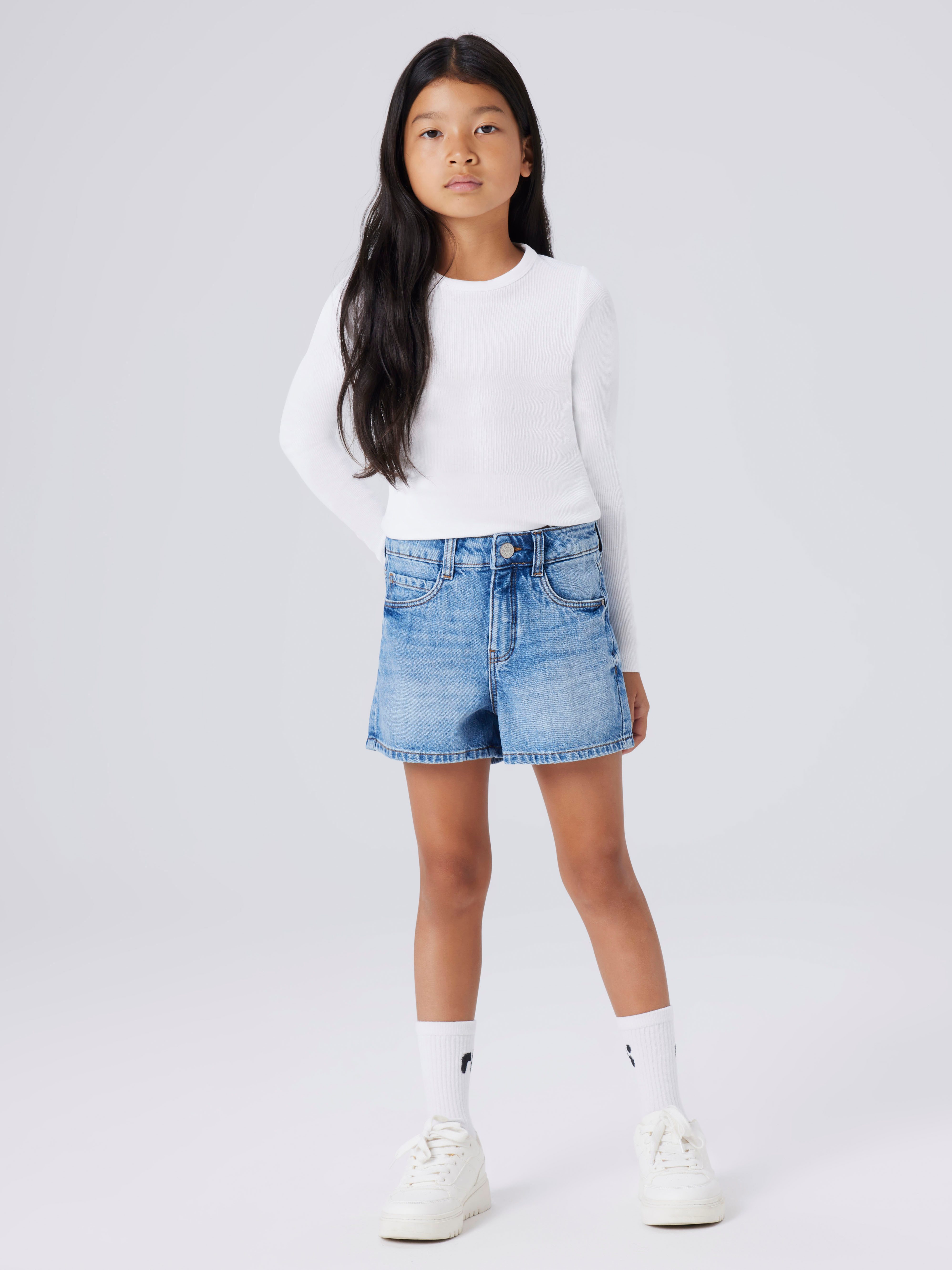 Name It Jeansshorts NKFROSE MOM DNM SHORTS 1141-MJ NOOS Baumwolle, high waist, Used Look