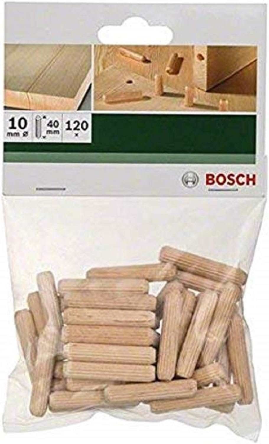 BOSCH Bohrfutter Bosch 40 x Holzdübel 10 x 30 mm