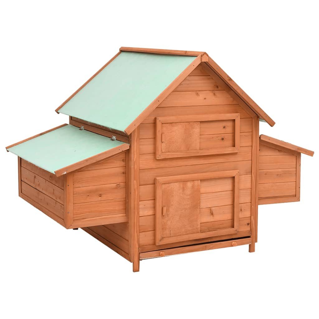 vidaXL Hühnerstall NA Hühnerstall 152x96x110 cm Massivholz Tanne