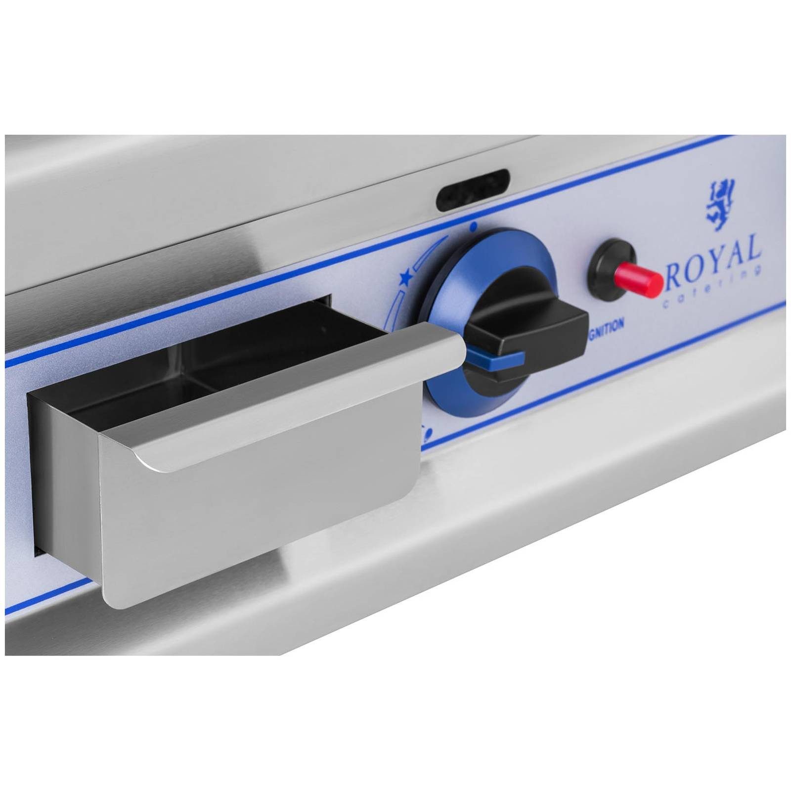 Royal Catering Gasgrill Doppel Grillplatte 60 x 40 cm Griddle Bratplatte Griddleplatte glatt – Bild 4 von 4