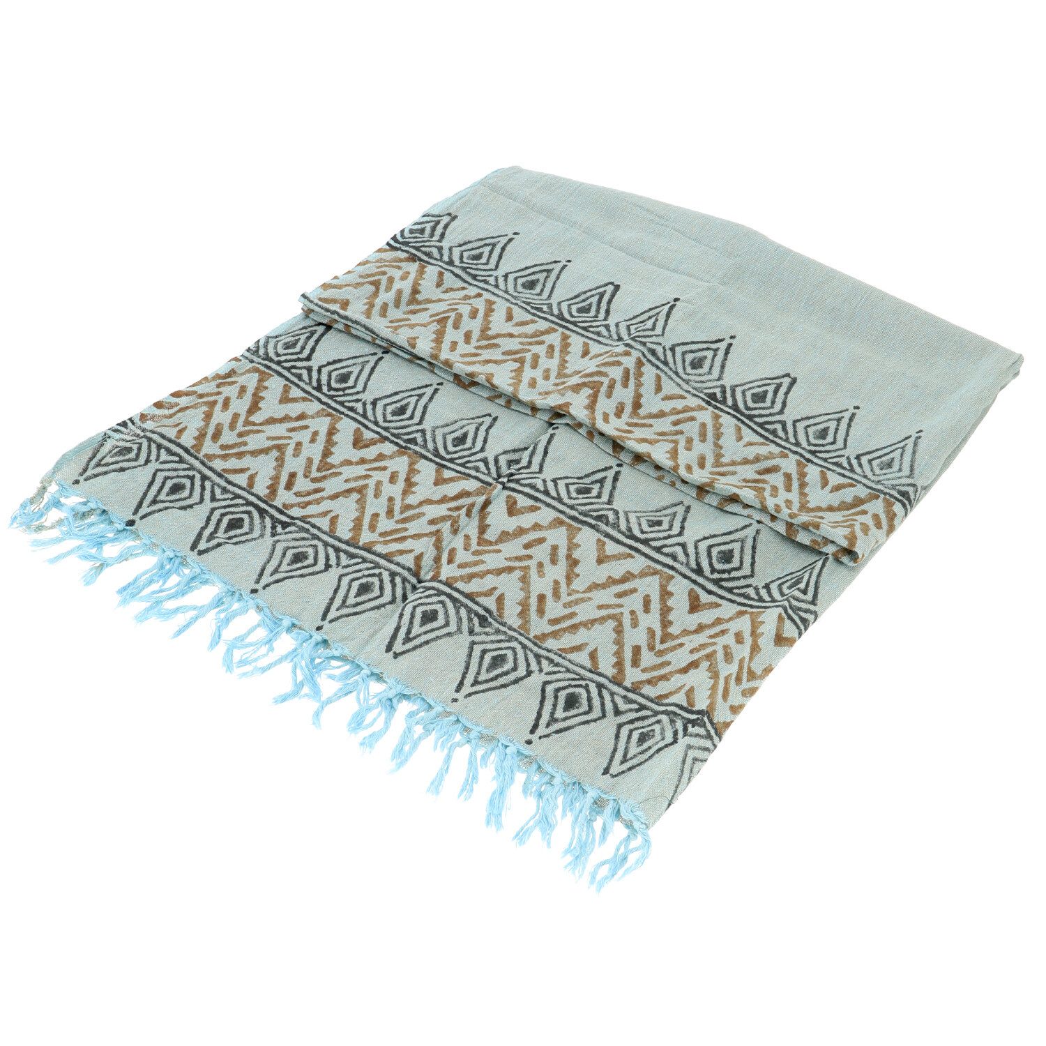 Guru-Shop Sarong Indisches bedrucktes Baumwolltuch, leichter..