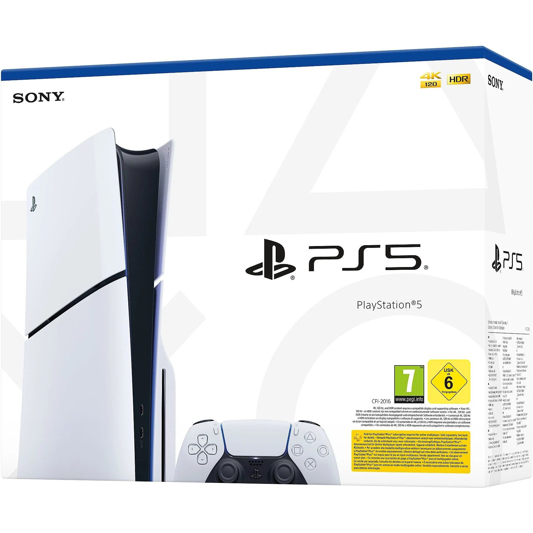Playstation PS5 Konsole Slim Edition Disc Laufwerk mit 1 Controller (Bundle), 1TB SSD Console, 4k, Gaming Konsole – Bild 2 von 5
