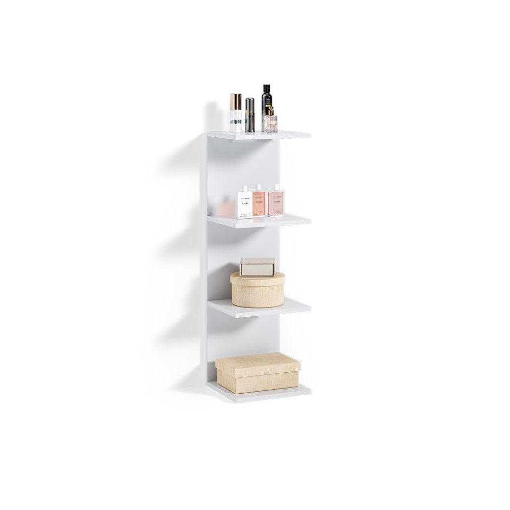 Livinity® Bücherregal Vesuvio, Weiß, 30 x 95 cm, 1-tlg.