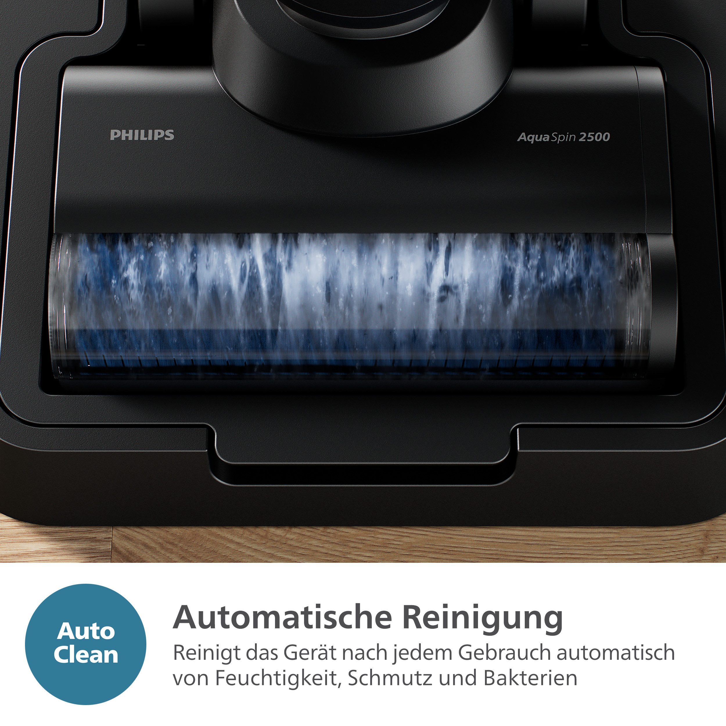 Philips Nass-Trocken-Sauger AquaTrio Cordless 7000 Series XW7263/11, 48,6 W, 3-in-1-Reinigungslösung, mit automatischem Reinigungssystem