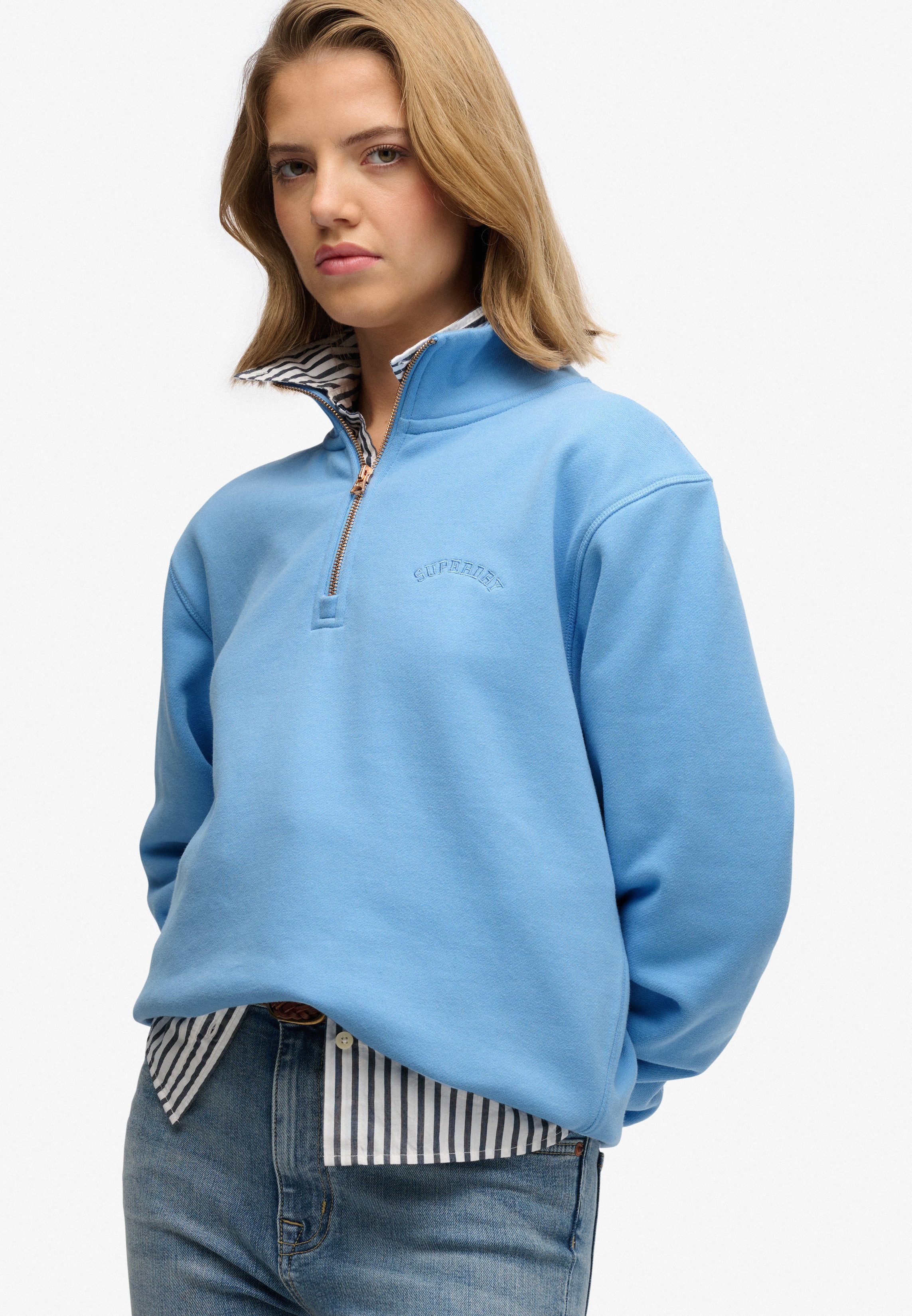 Superdry Sweatshirt ESSENTIAL LOGO EMB HALF ZIP günstig online kaufen