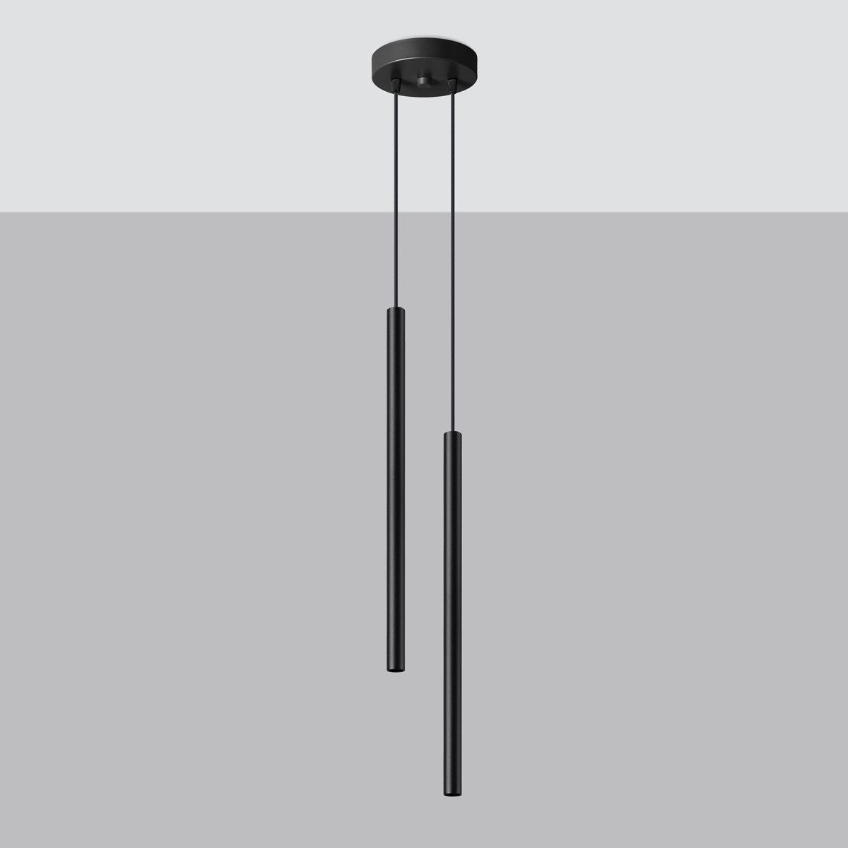 SOLLUX lighting Hängeleuchte Pendelleuchten Pastelo 2 Schwarz, Nicht enthalten – Bild 2 von 5